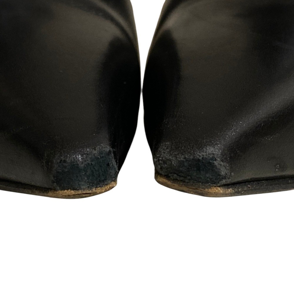 Sergio Rossi mesh and leather combination booties, size 37.5, black. Women USED
