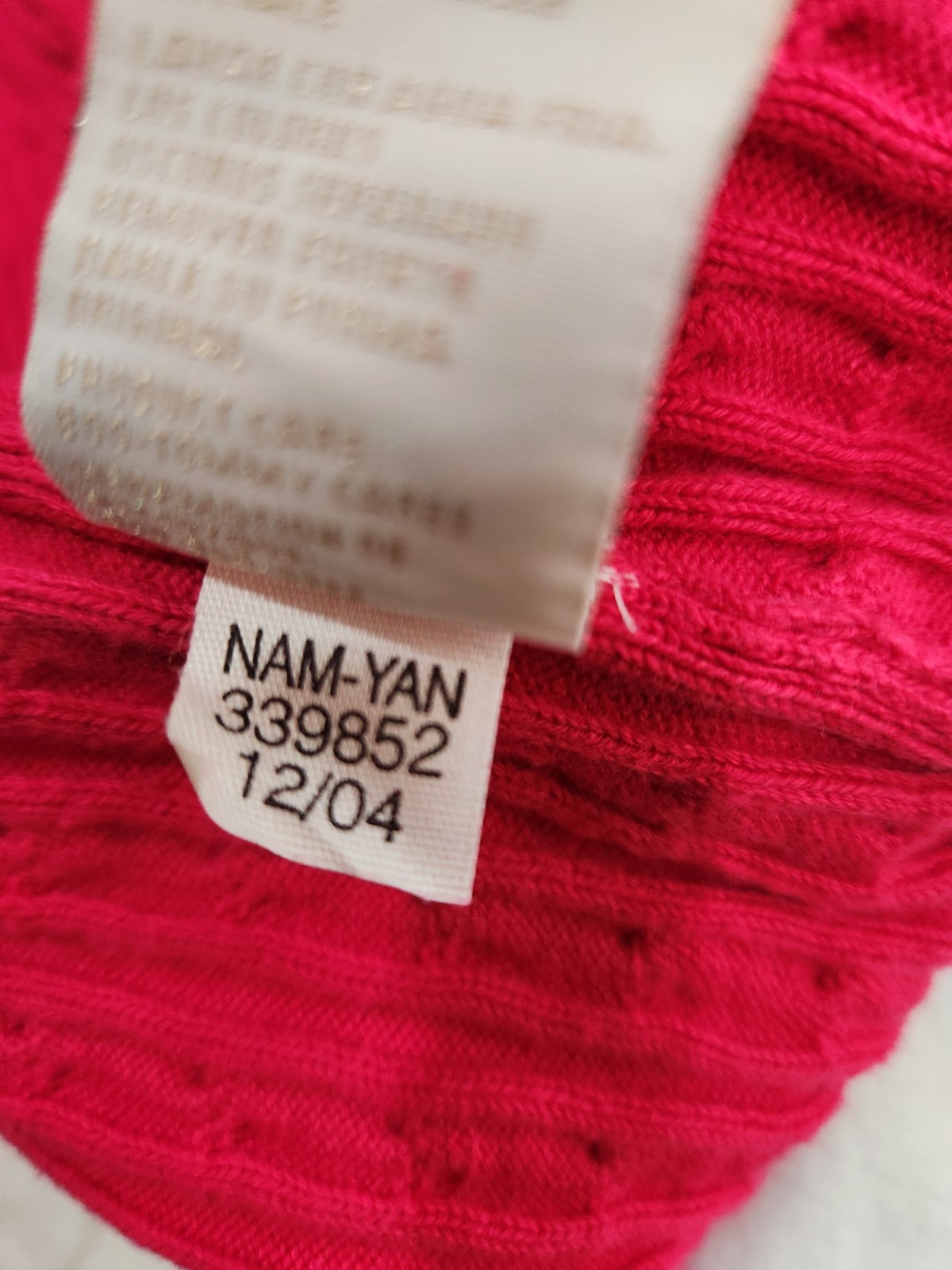 Tommy Hilfiger Women 3X S-Sleeve cable-knit sweater Fuchsia Pink V-Neck Logo