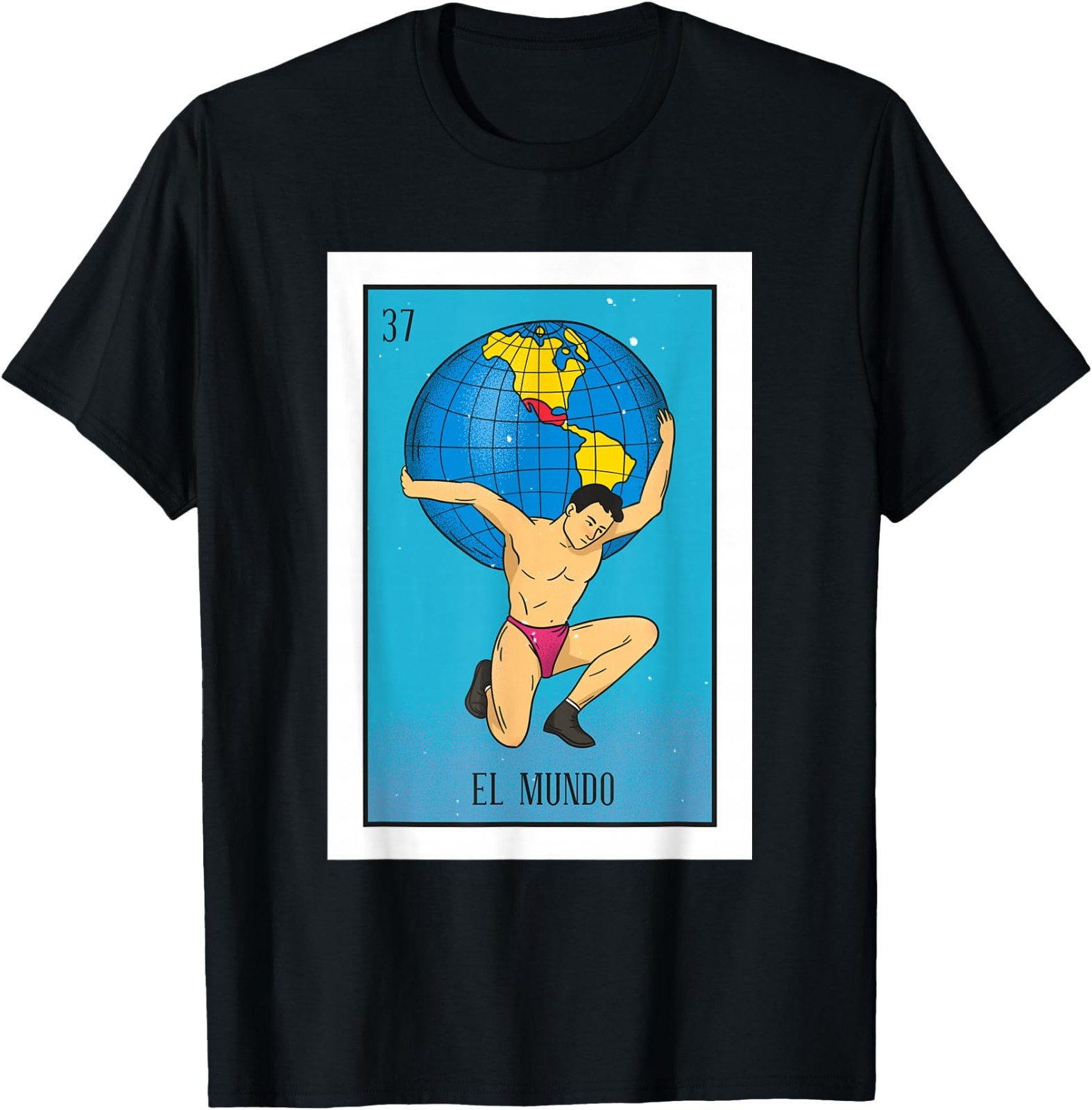 El Mundo Lottery Card Gift The World Card Mexican Lottery T-Shirt