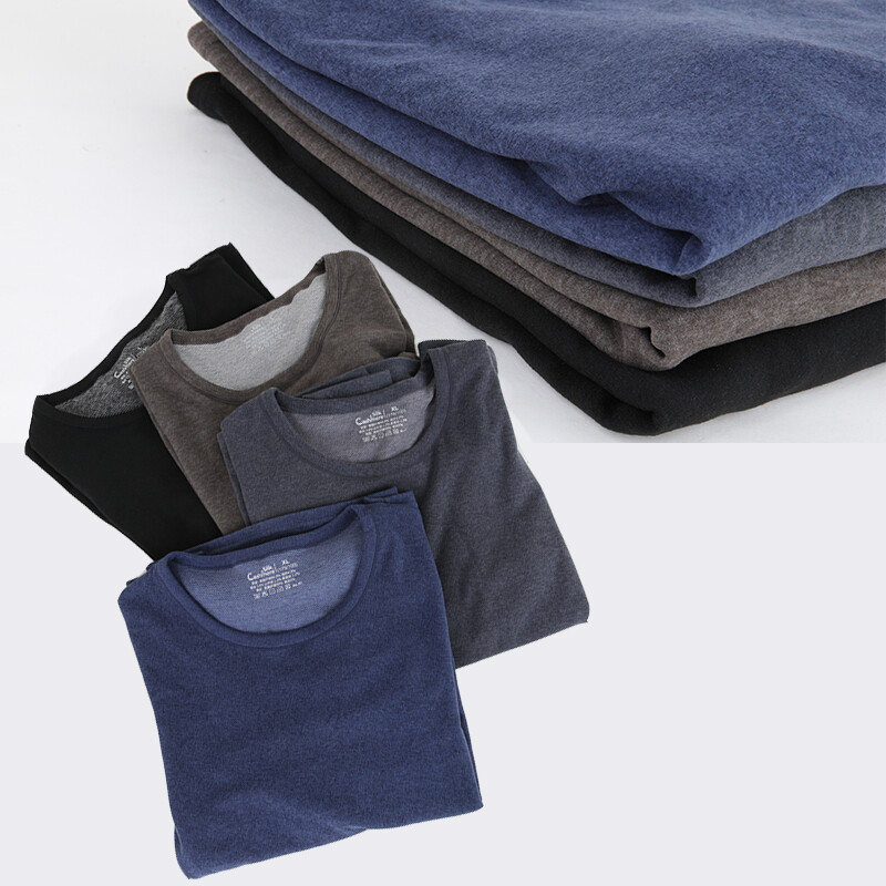 Men’s Long Johns Set Fleece Lined Thermal Underwear Top Bottom Set Winter Warm