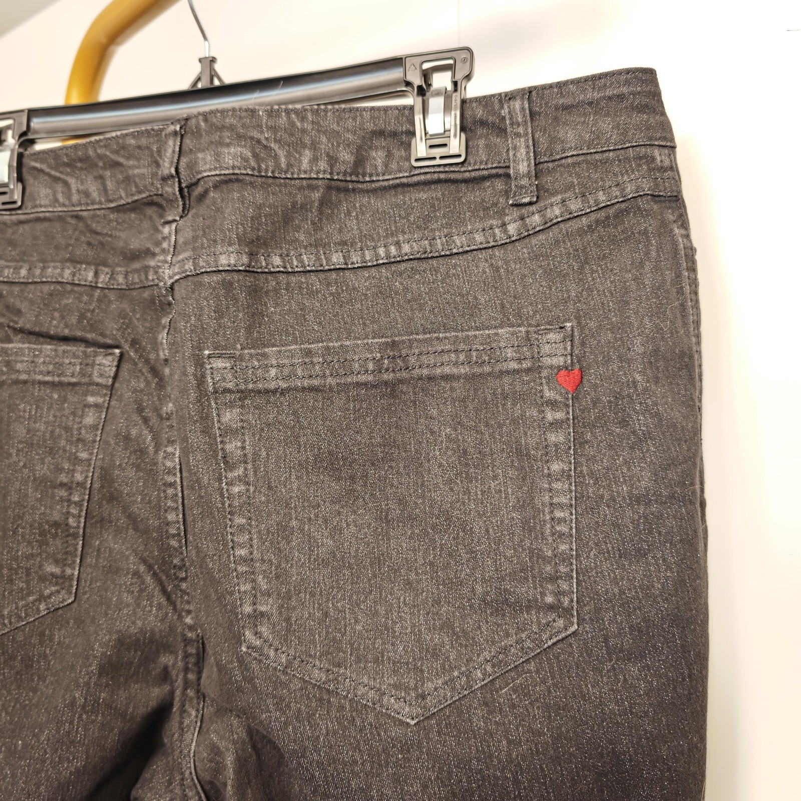 Denim 24/7 Black Wash Relaxed Fit Jeans Plus Size 18W Stretch 49-2427-0