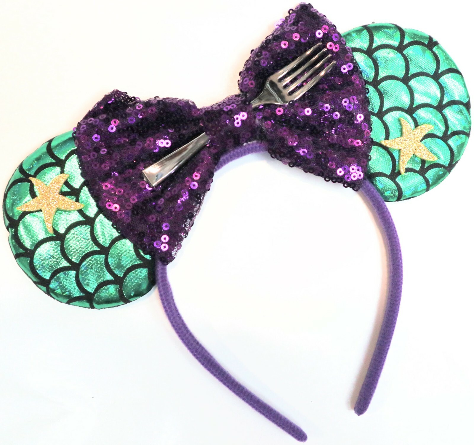Disney The Little Mermaid – Ariel Minnie Mouse Ears Headband-Under the HANDMADE
