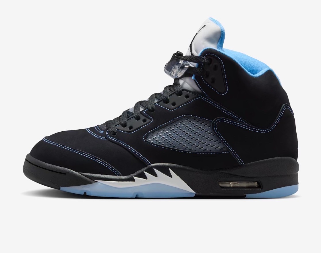 Size 8-13 Nike Air Jordan 5 Black Carolina University Blue UNC DD0587-008 2026