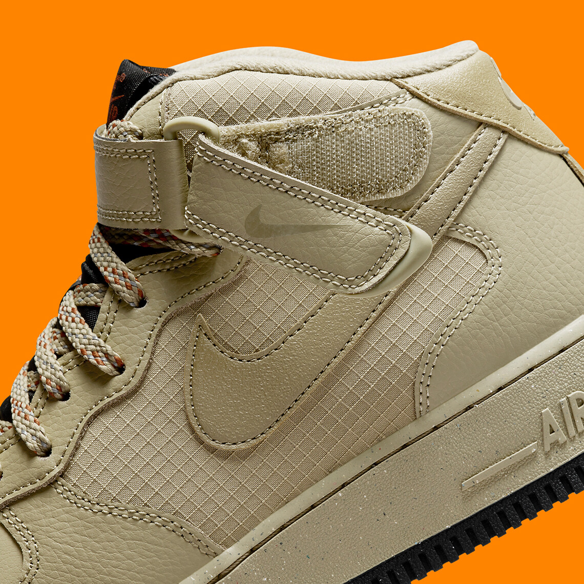 Nike Air Force 1 ’07 Mid Neutral Olive Khaki Black FB8881-200 6.5 Men = 8 Women