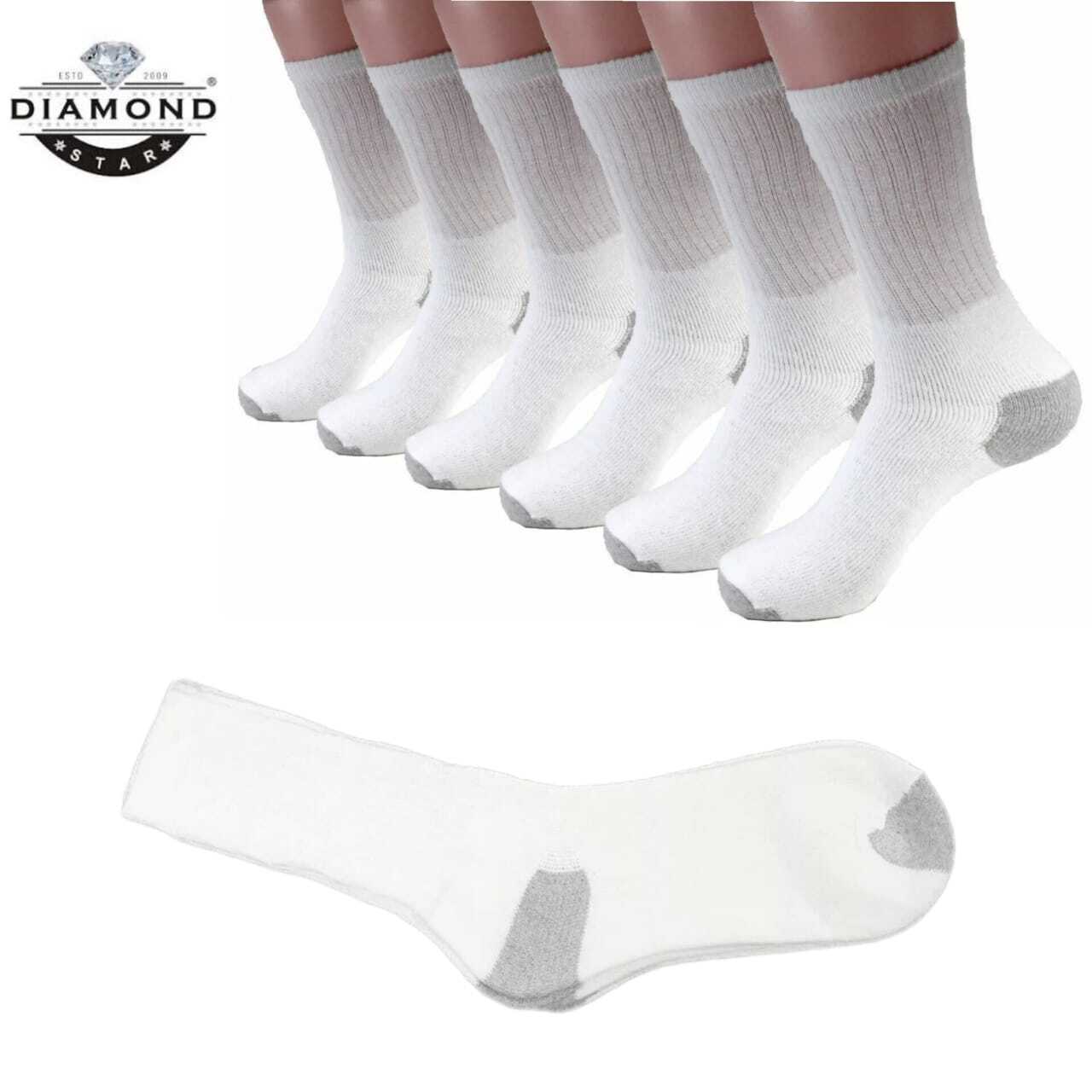 Wholesale Bulk Lots Men’s White Solid Sports Cotton Crew Socks Size 9-11 10-13