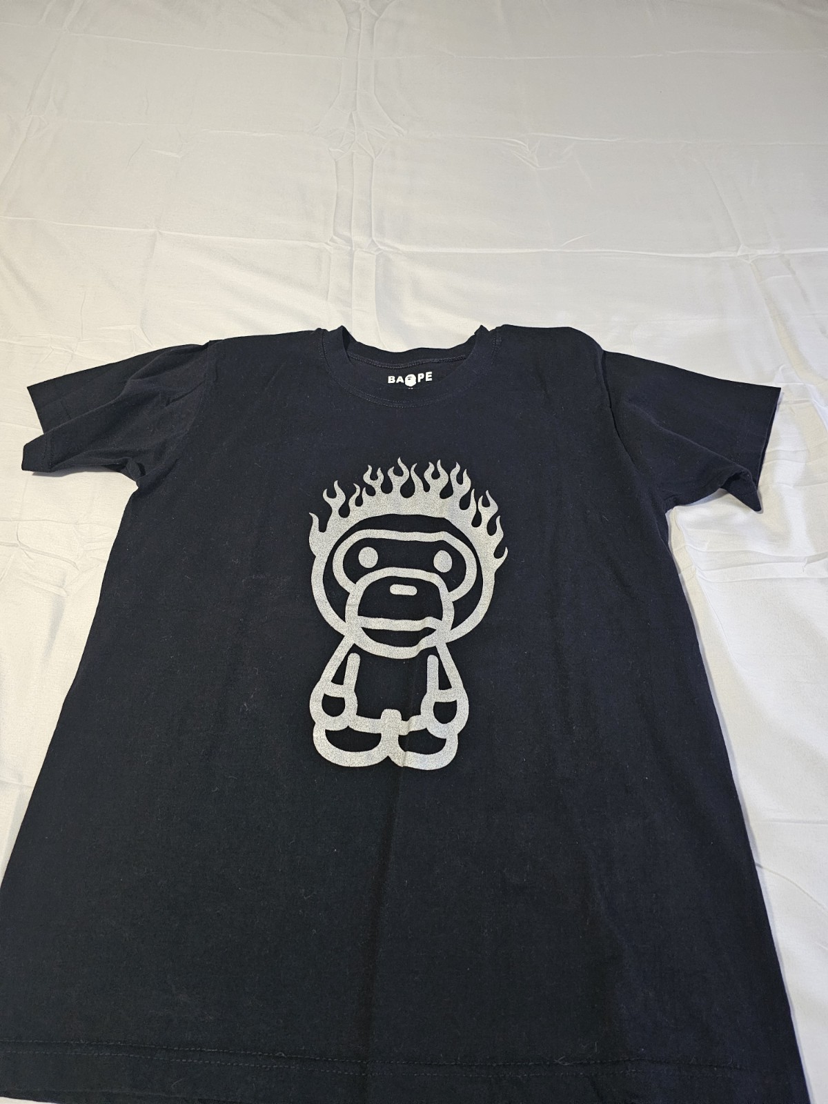 A Bathing Ape BAPE Men’s M Black Graphic Logo Crew Neck Short Sleeve T-Shirt
