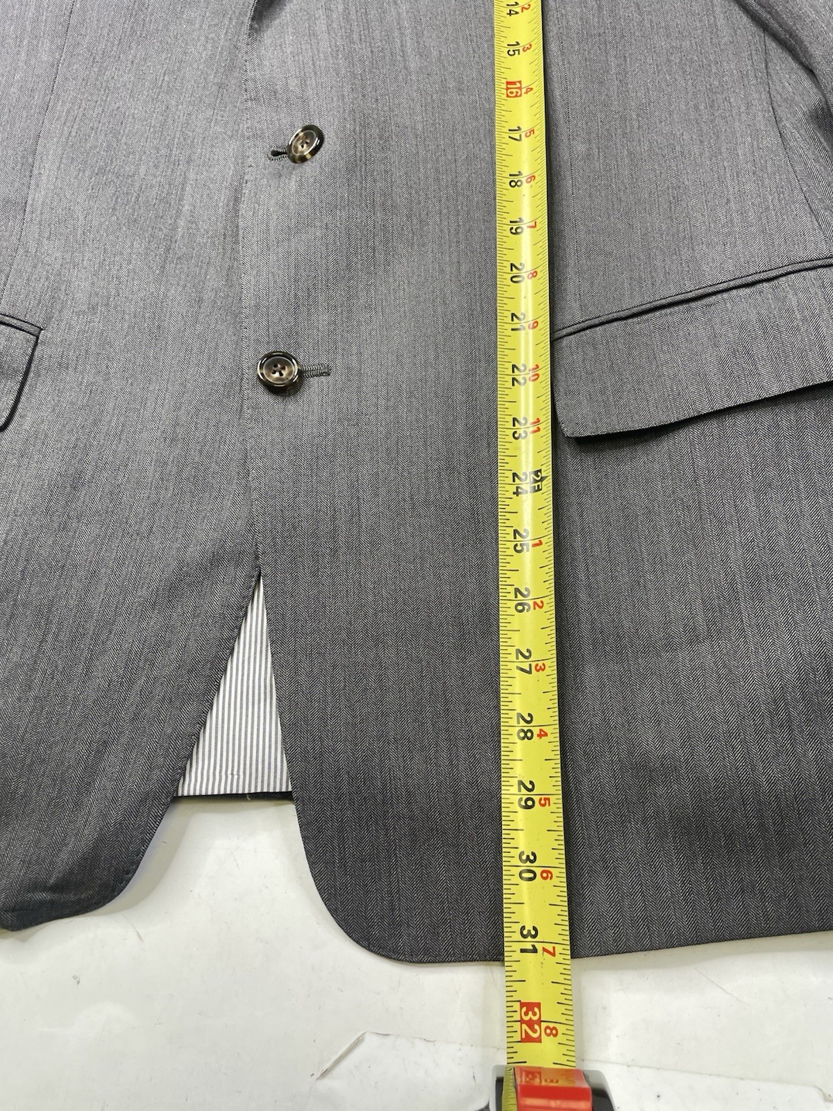 Todd Snyder Mayfair Fit Blazer Jacket 44R Wool Gray Work Sport Coat Herringbone