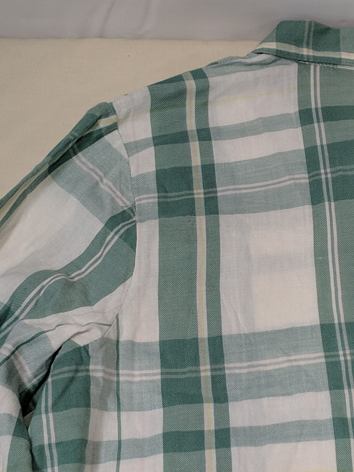 THERE ABOUTS Girl’s Green/White Plaid 1/2 Button L/S Flowy Blouse size 3XL NWT