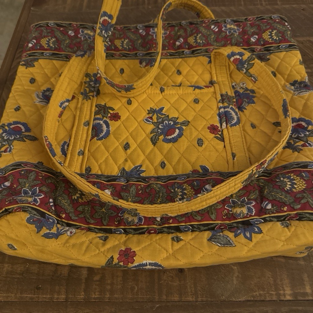 Vera Bradley French Yellow Tote Handbag