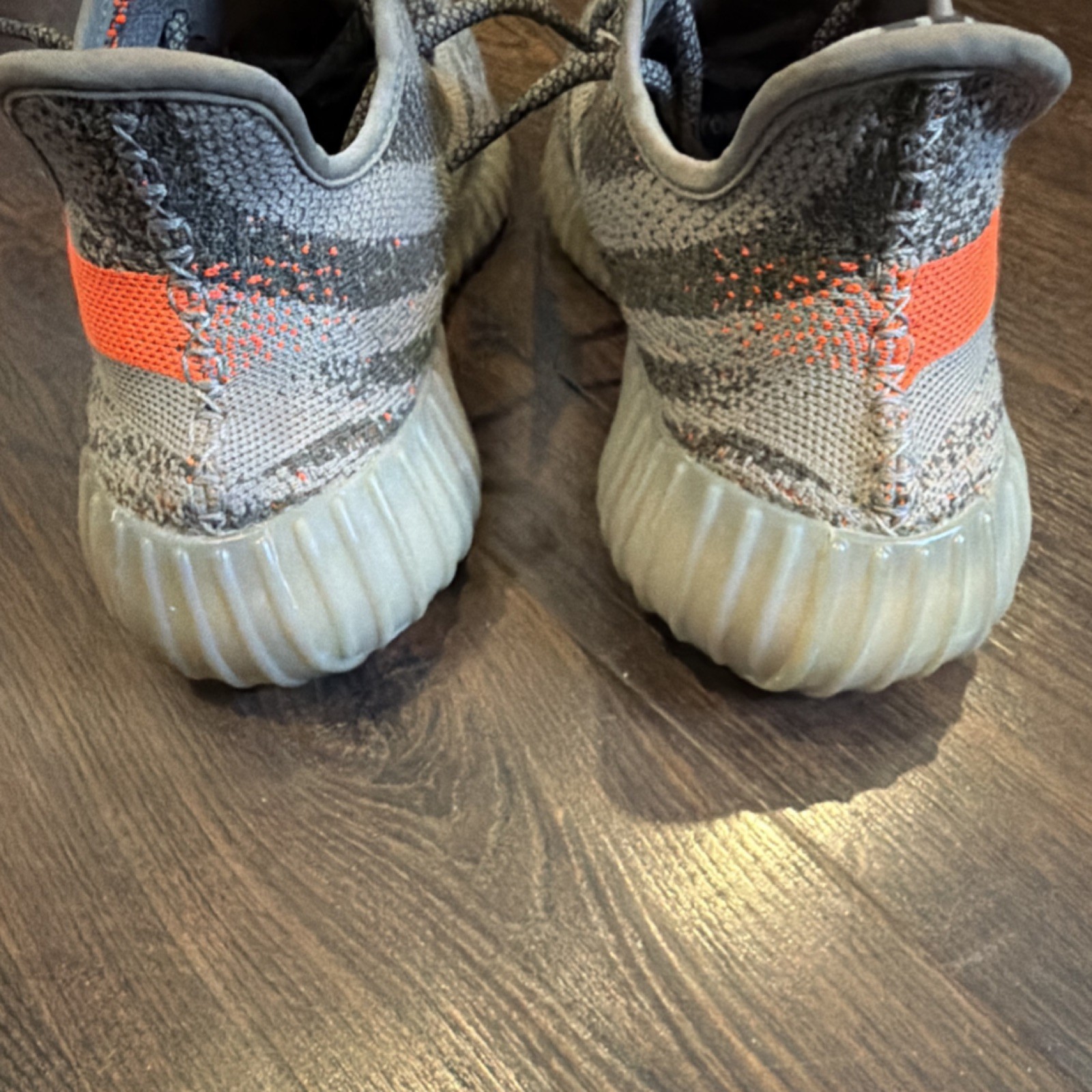 adidas Yeezy Boost 350 V2 Low Top Lace-Up Men’s Sneakers Gray/Orange
