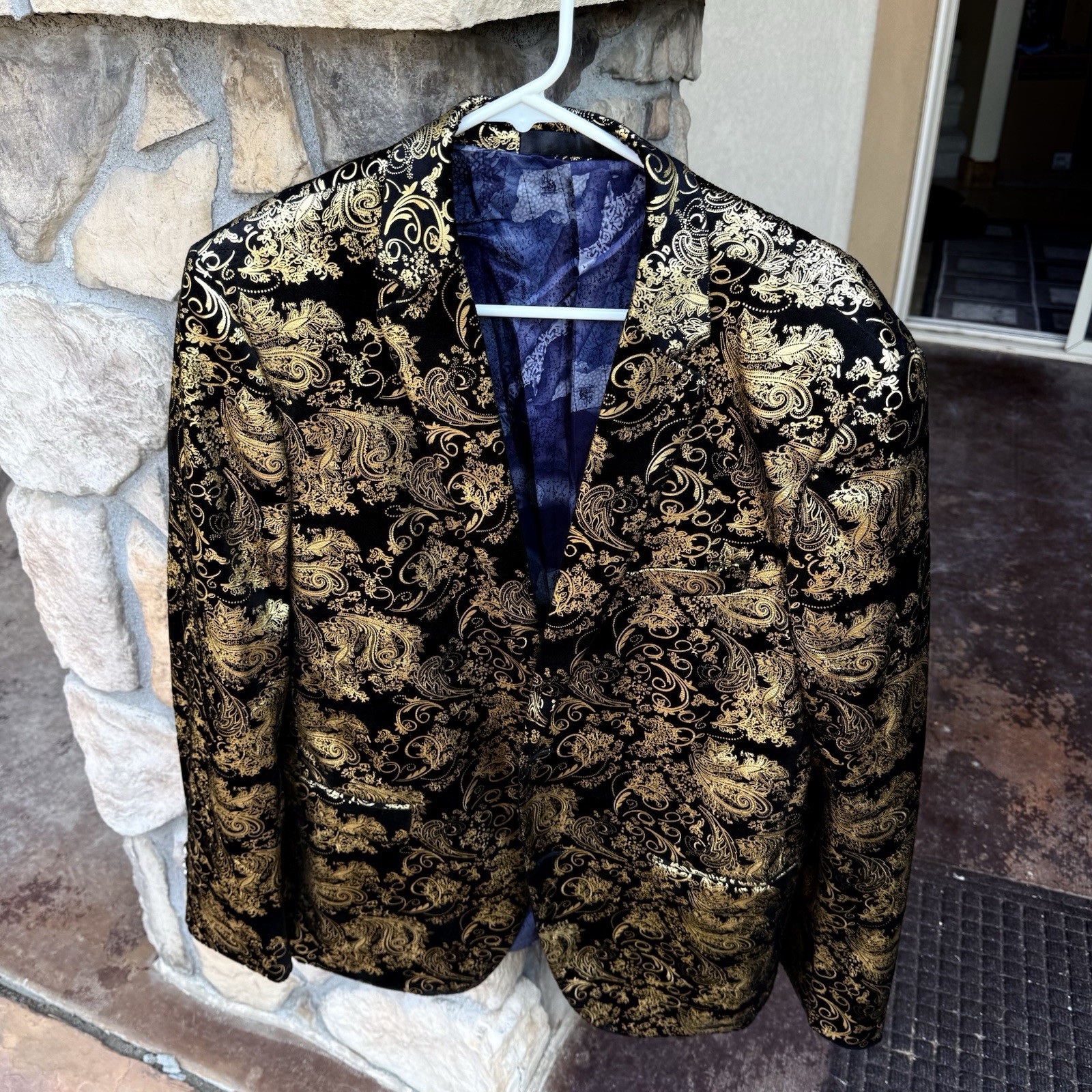 Formal Wedding Men’s Suit Printed Jacket Coat Party Tuxedo Dinner Tops Medium