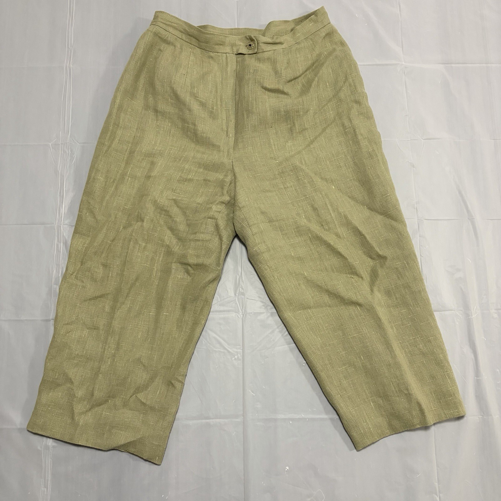 Harvé Benard 100% Linen Women’s Pants 12P Green