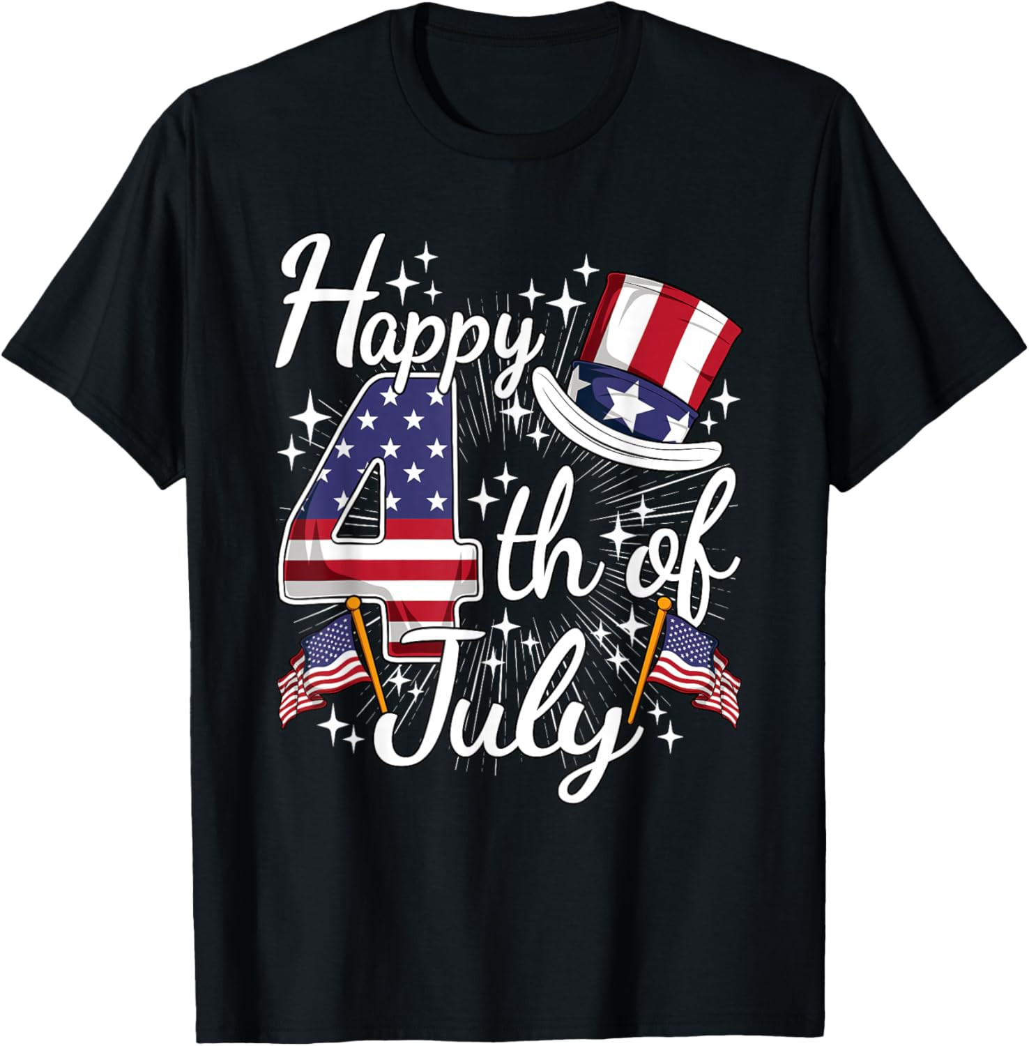 Happy 4th of July Patriotic American Flag USA Men Women Kids T Shirt