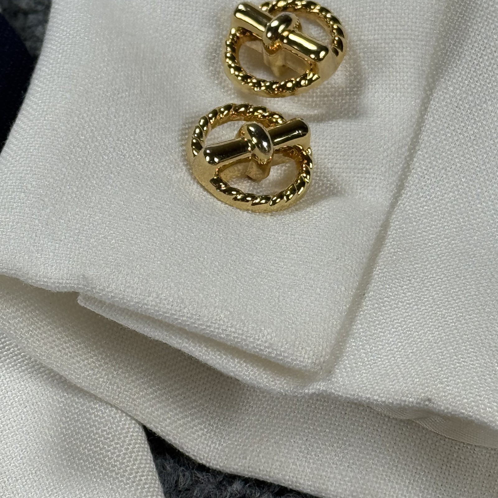 Jacqueline Ferrar Womens Suit Set Size 10 White Navy Nautical Vintage Blazer