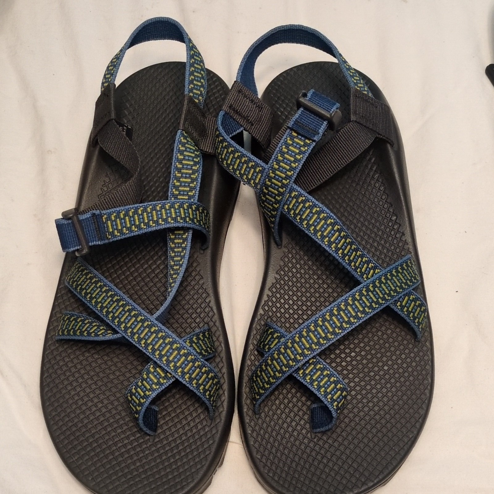 Chaco Men’s Strappy Sandals Adjustable Strap Buckle Black Blue Green