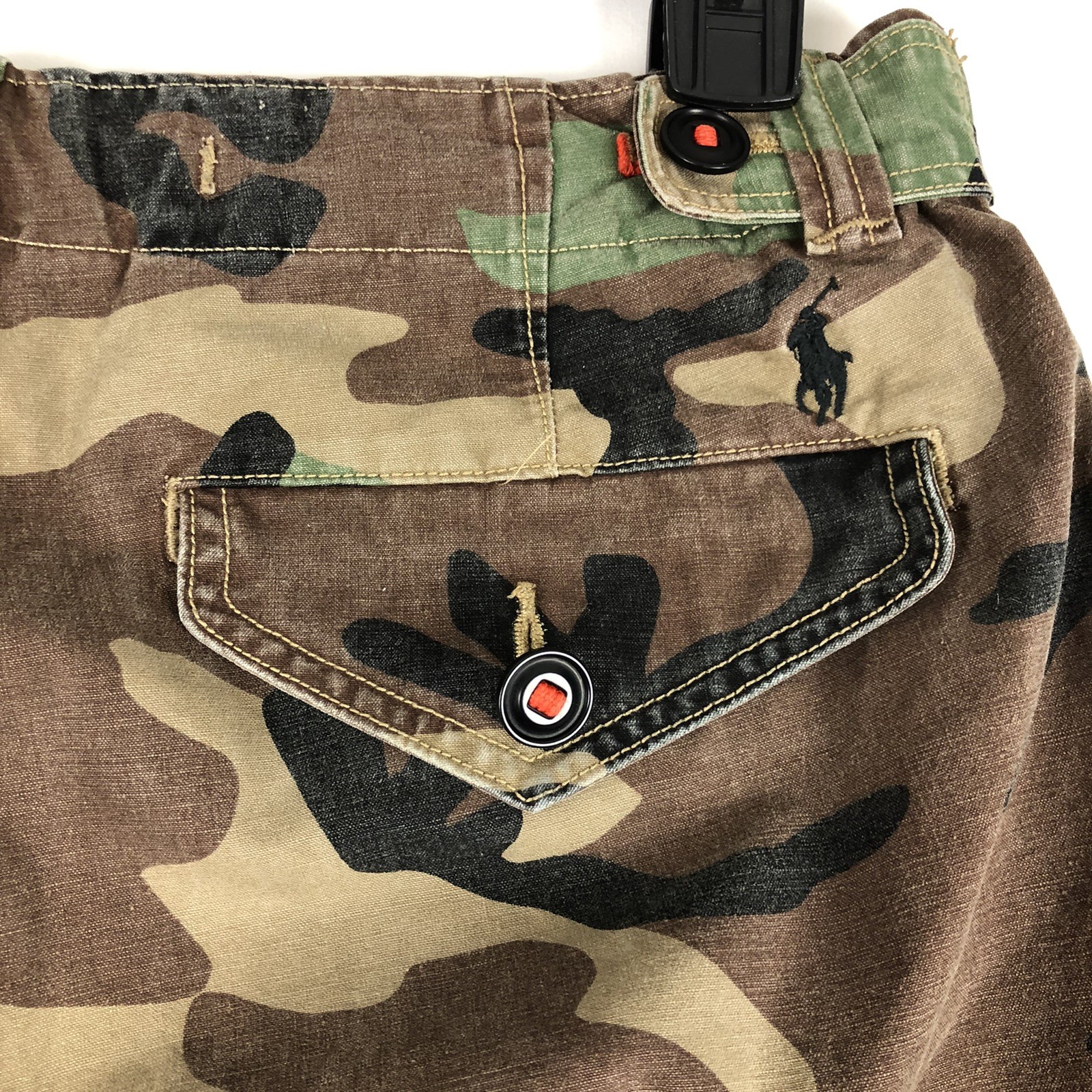 Polo Ralph Lauren Cargo Pants Men 31 x 30 Camo Parachute Utility Contrast Stitch