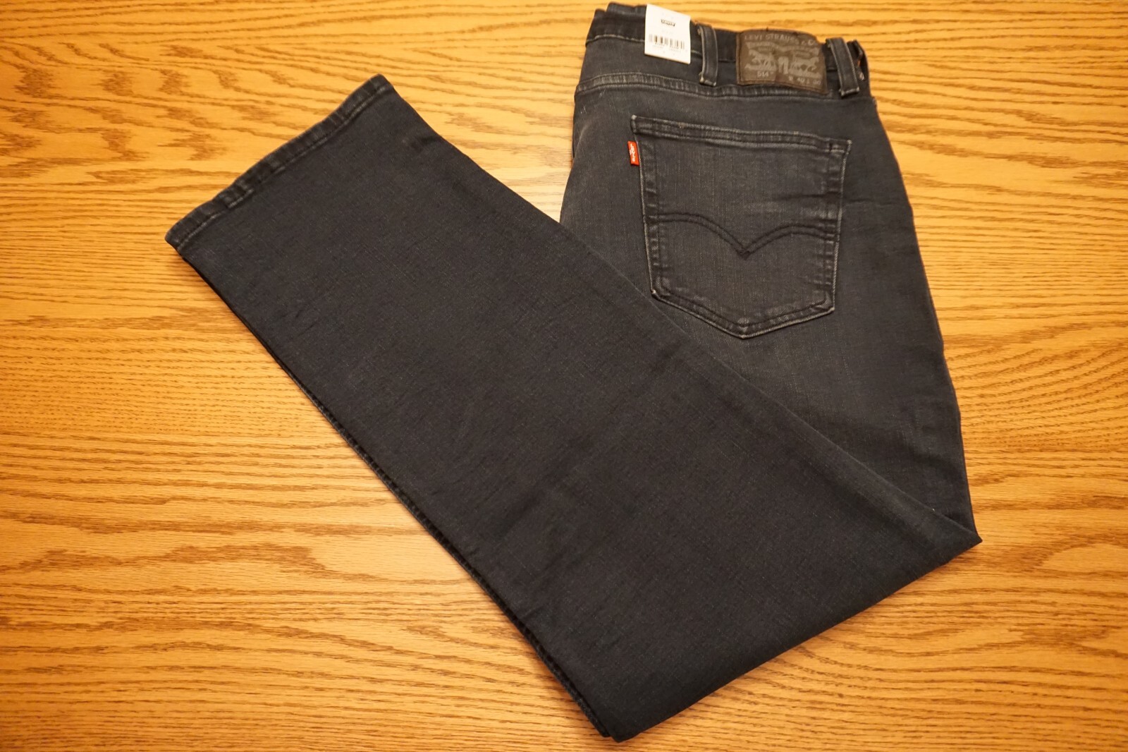 NWT MENS LEVI JEANS 514 Size 40 x 30 Straight Below Waist Dark Blue Flex Stretch