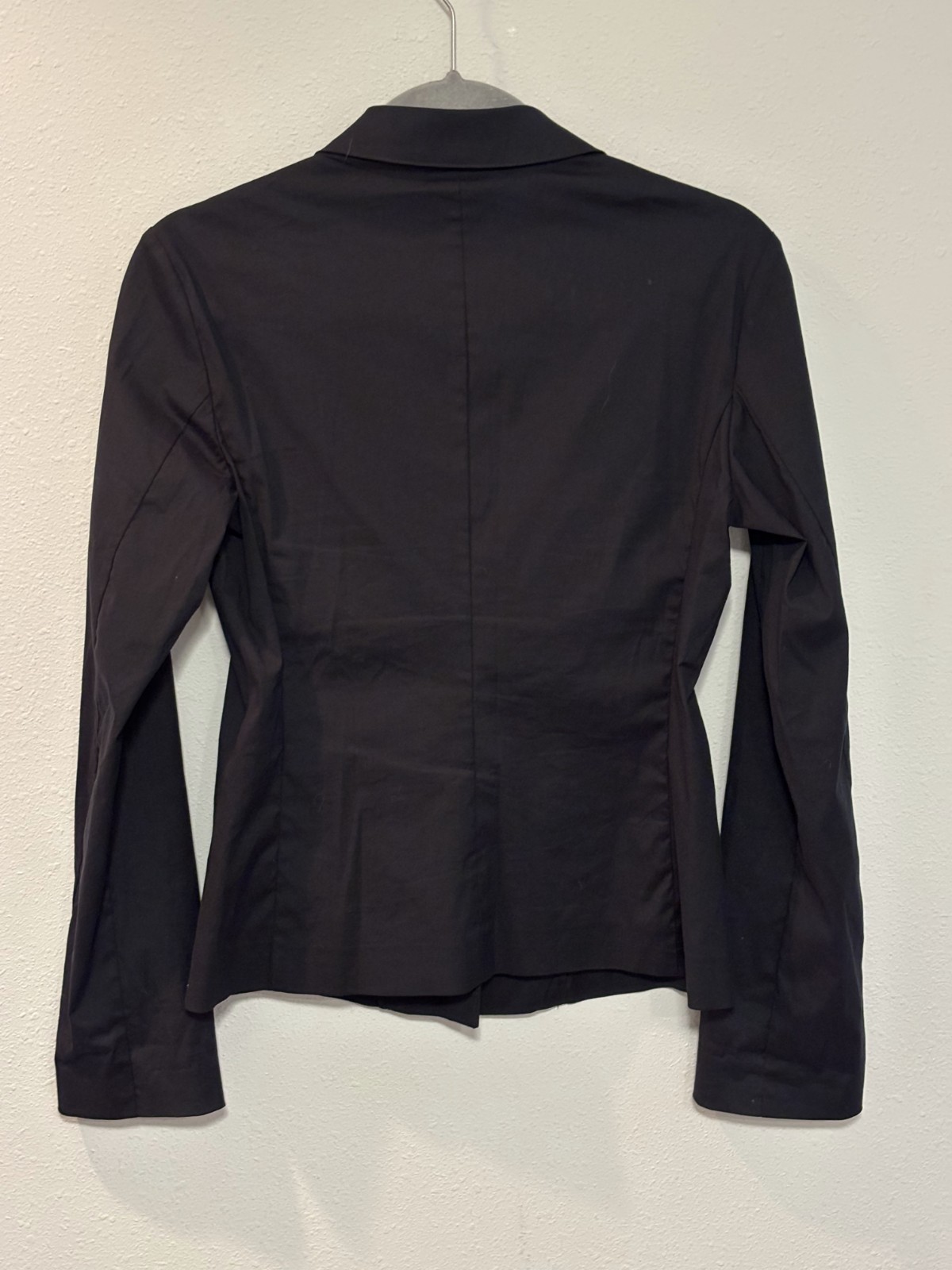 Sisley Tailored Womens US6 Black Blazer Long Sleeves Front Buttons Jacket