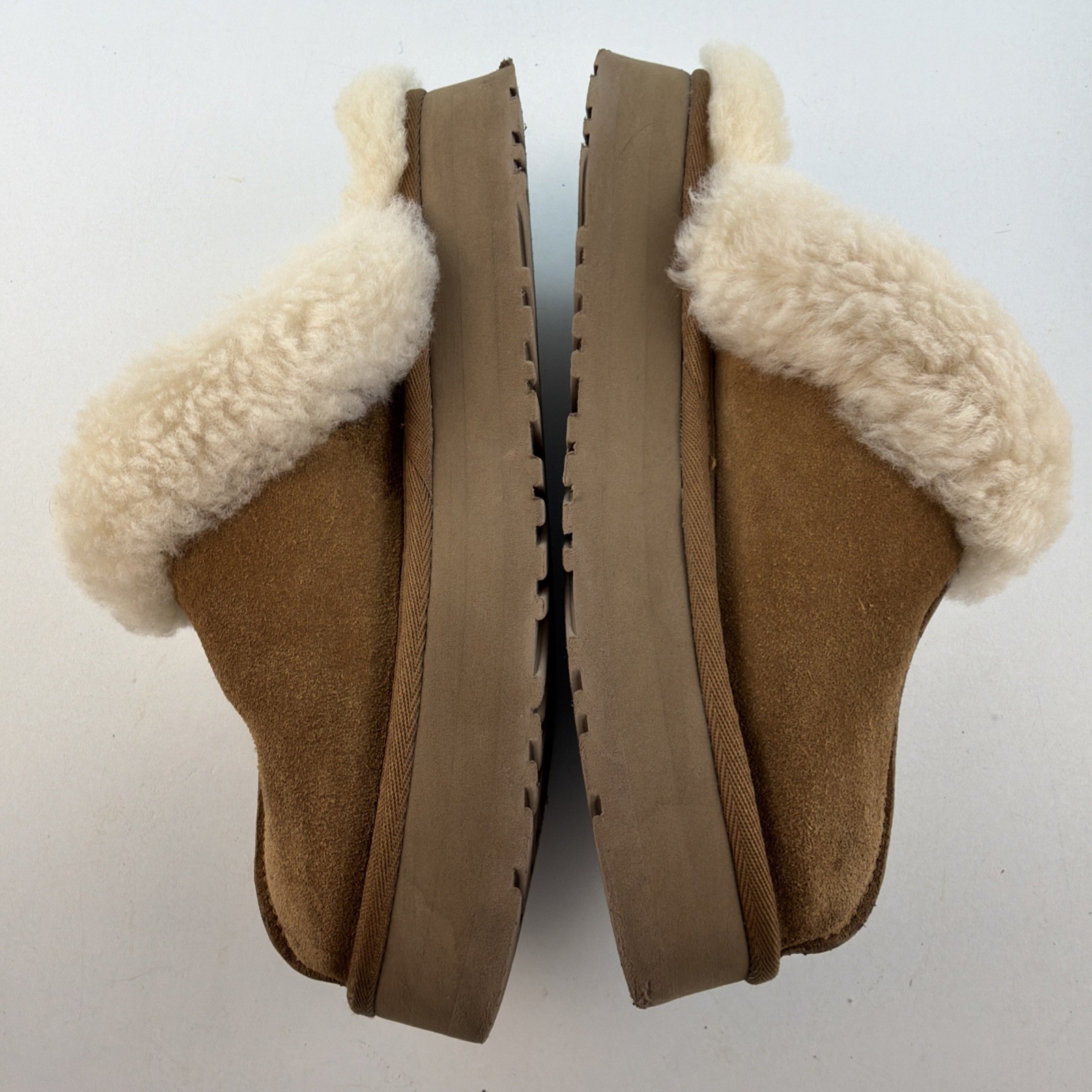 UGG Disquette Platform Mule Slipper Chestnut Size 7