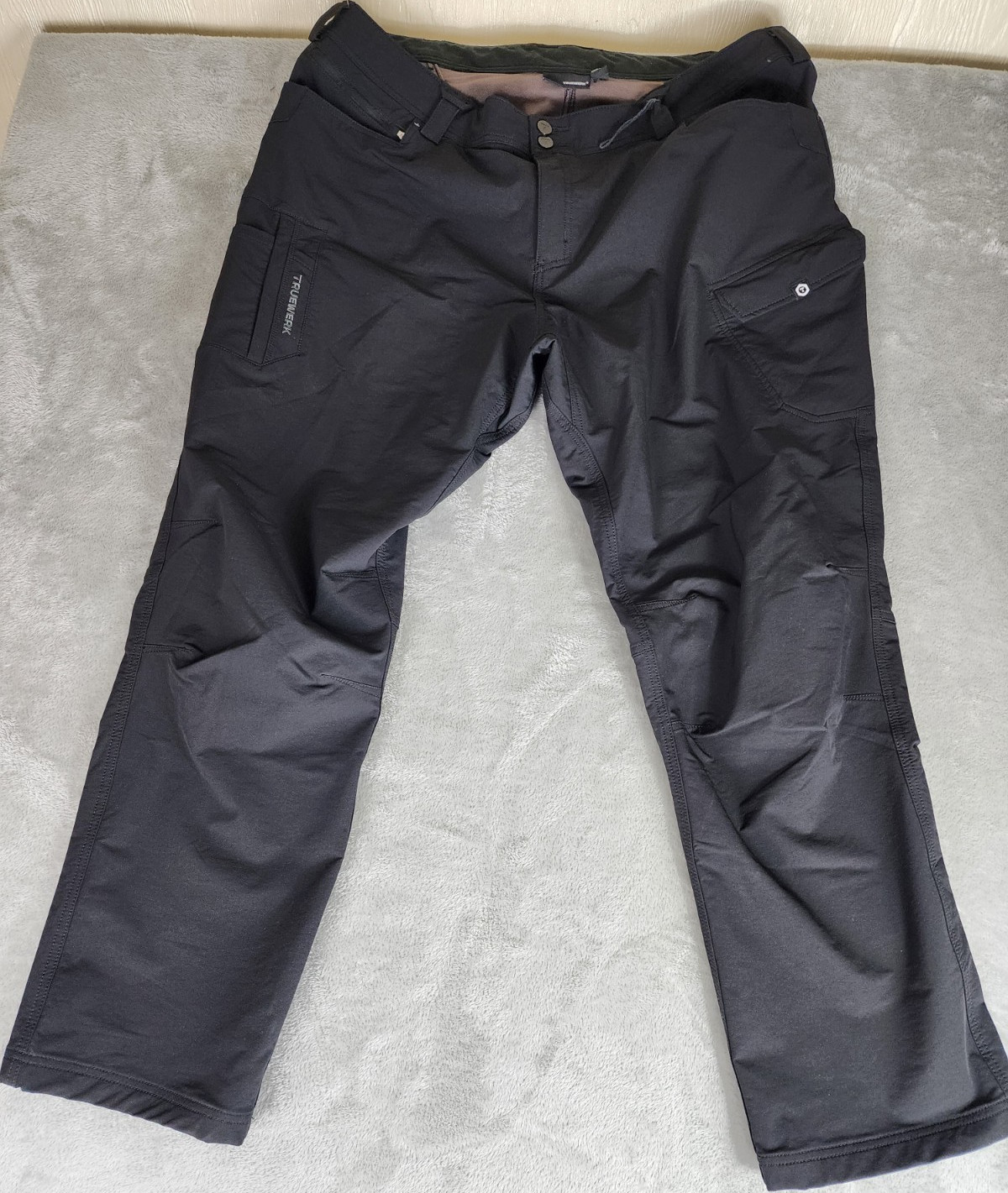 TRUEWERK T2 WerkPant Men’s Black Canvas Workwear Pants Regular Fit 44W