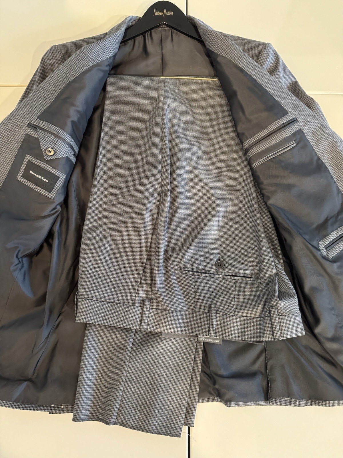 Ermenegildo Zegna Milano Drop 7 Grey Wool 2-PC Suit IT52 Made In Italy