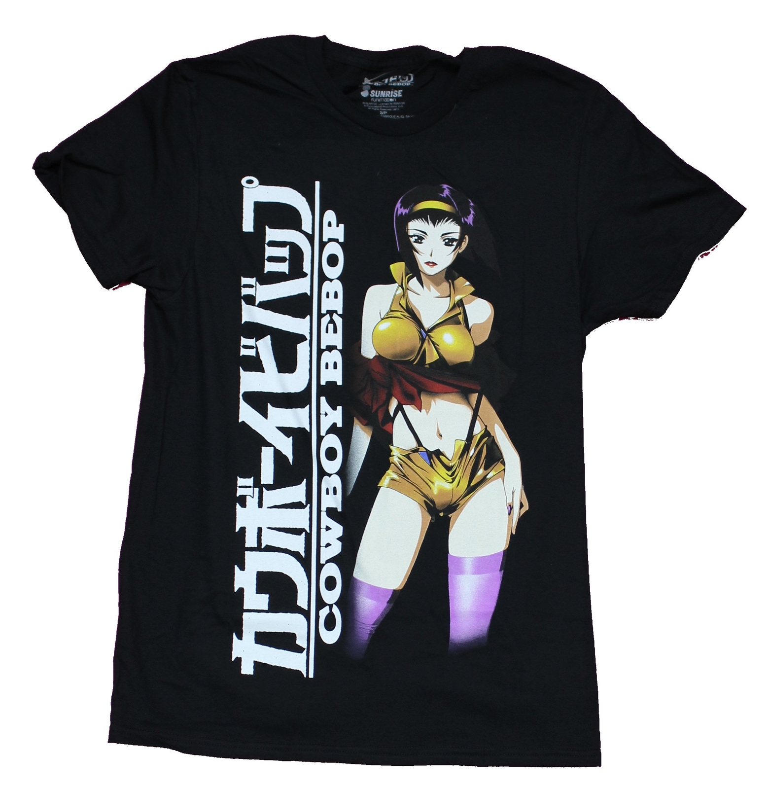 Cowboy Bebop Mens T-Shirt – Faye Valentine & Kanji Logo