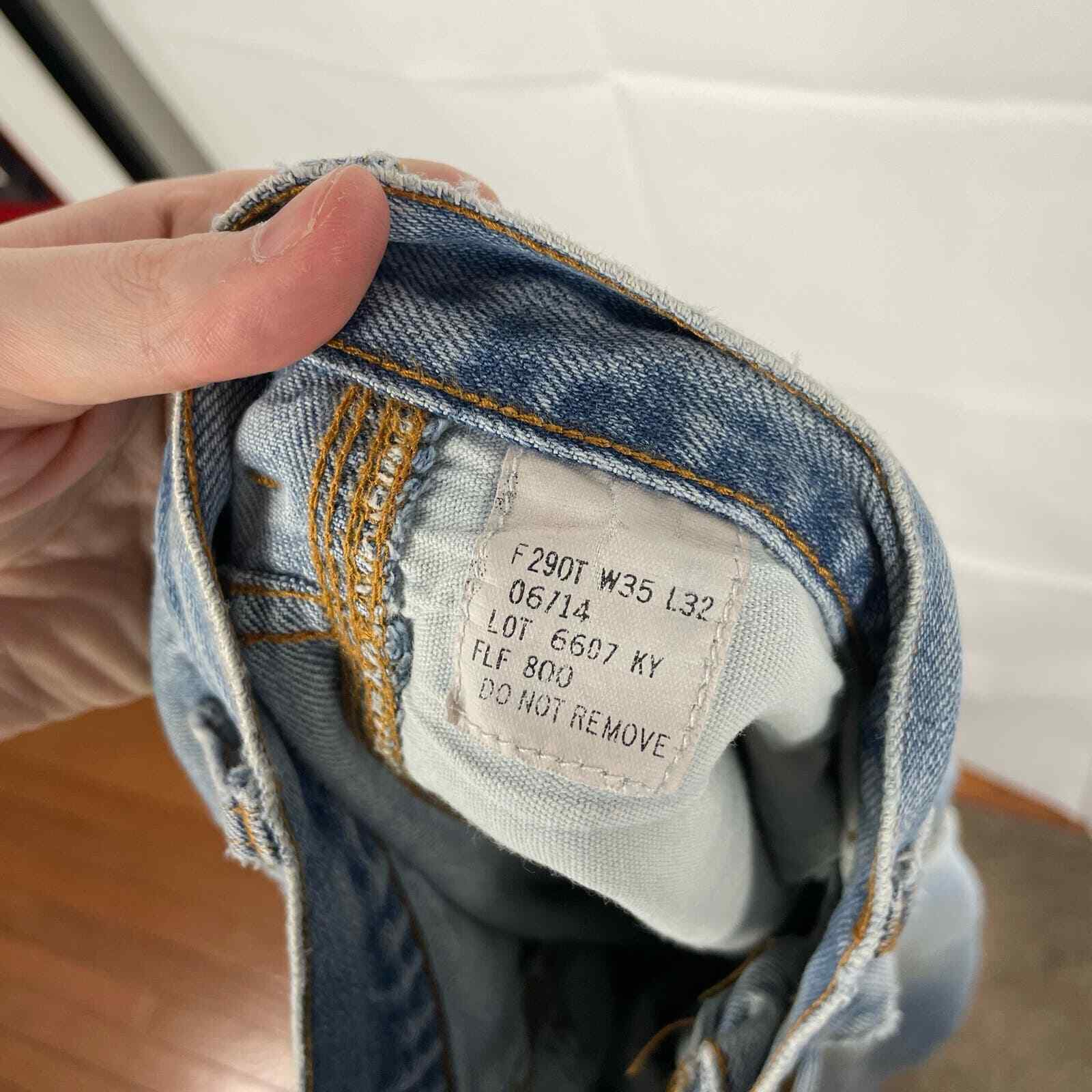 Tyndale FR Jeans Flame Resistant F290T Carpenter 35 X 32 Light Wash Distressed