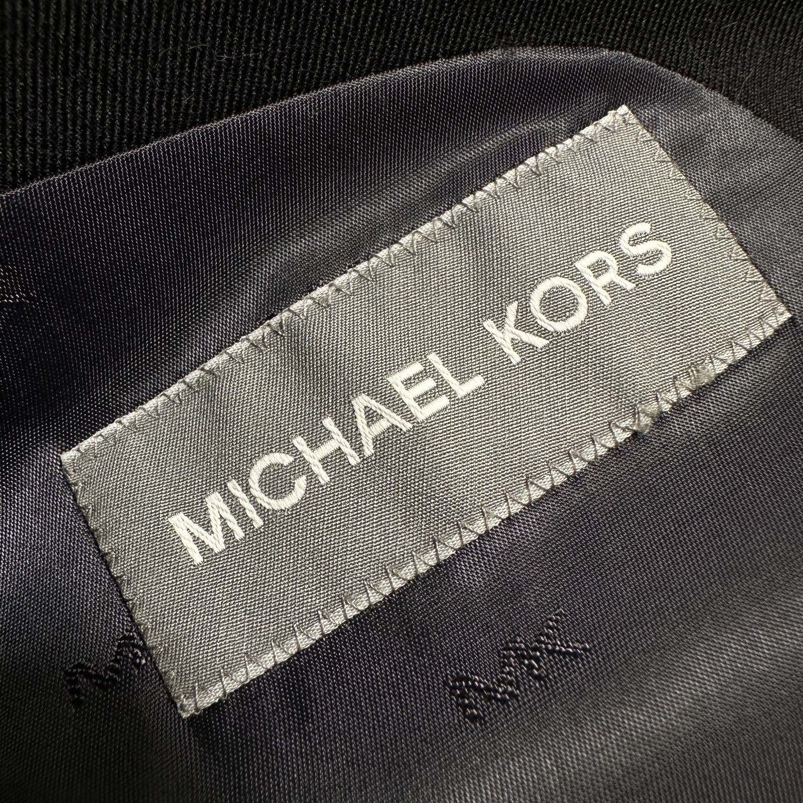 MICHAEL KORS Mens Two Piece Suit – 44R Blazer Jacket/38WX30 Pants Black Wool