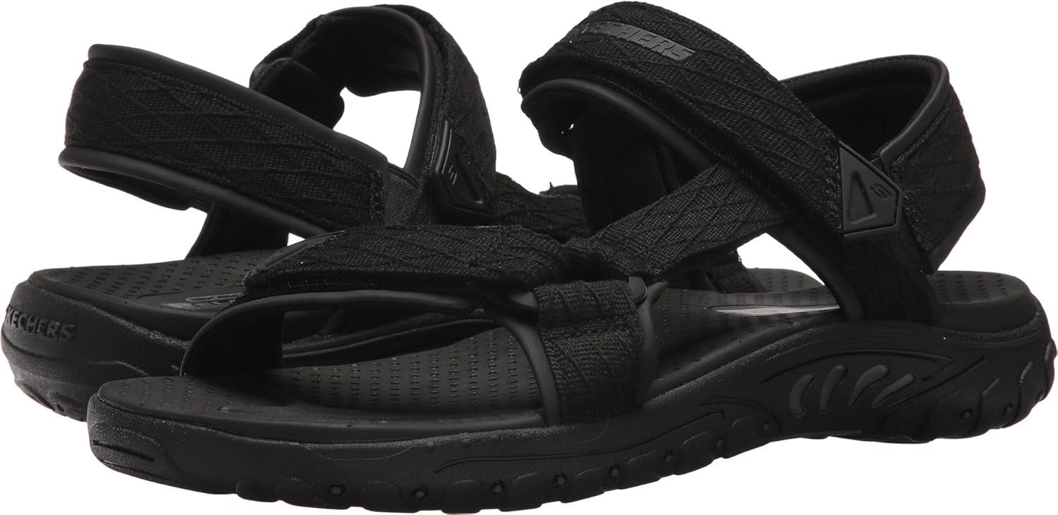 Skechers Men’s Reggae Tulo Sandals 65524 BLK Black Size 12