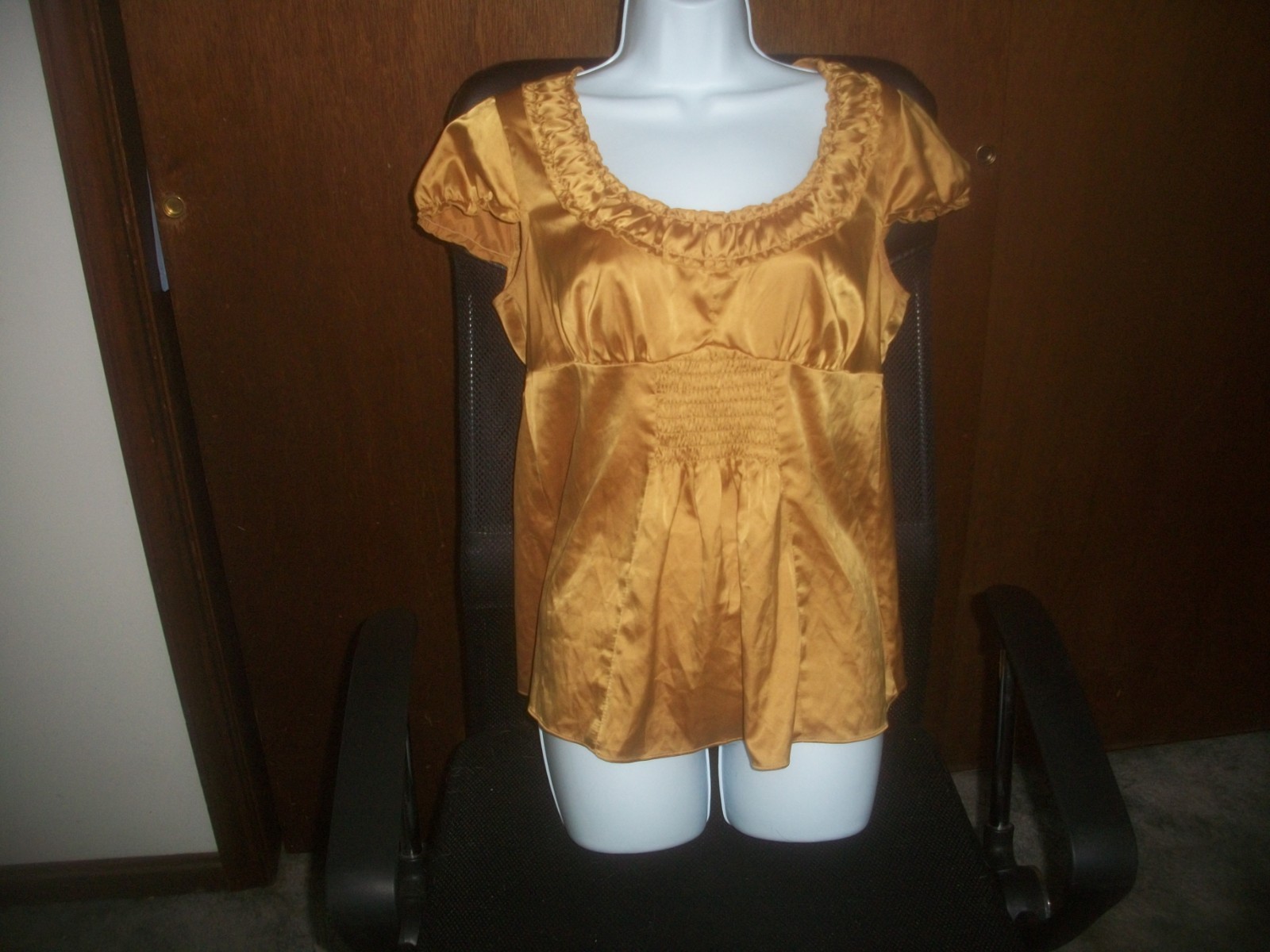 womens boho autumn fall peplum top.camisole smock size small