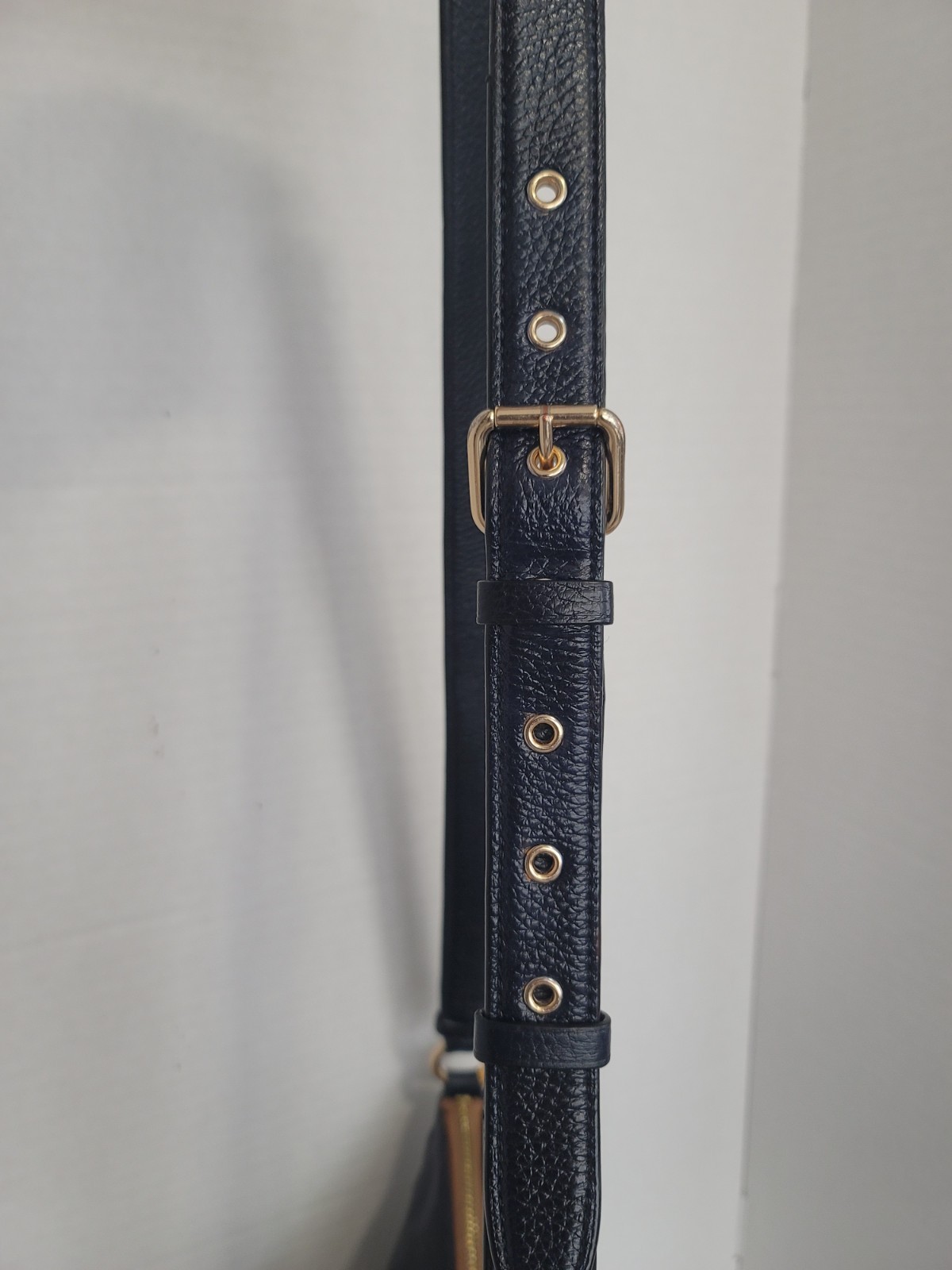 Coach Ellie File Bag Mid-Night Blue Pebbled Leather Crossbody Shoulder Handbag