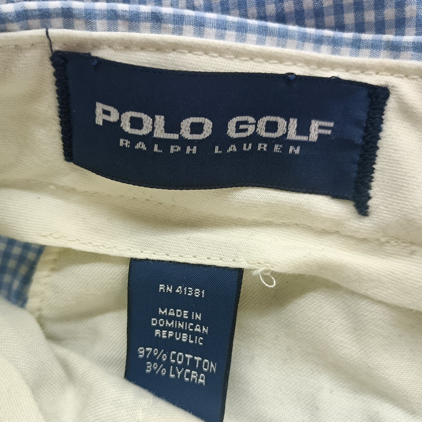 Polo Golf Ralph Lauren Men’s Size 36×34 Blue Check Plaid Cotton Blend Pants