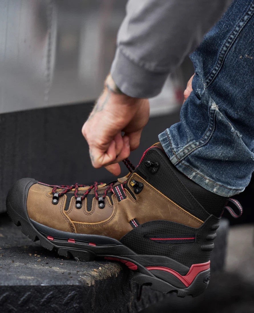 Keen Pittsburgh Steel Toe 6″ Waterproof Boot Bison Brown 1007024 Retail $214.99