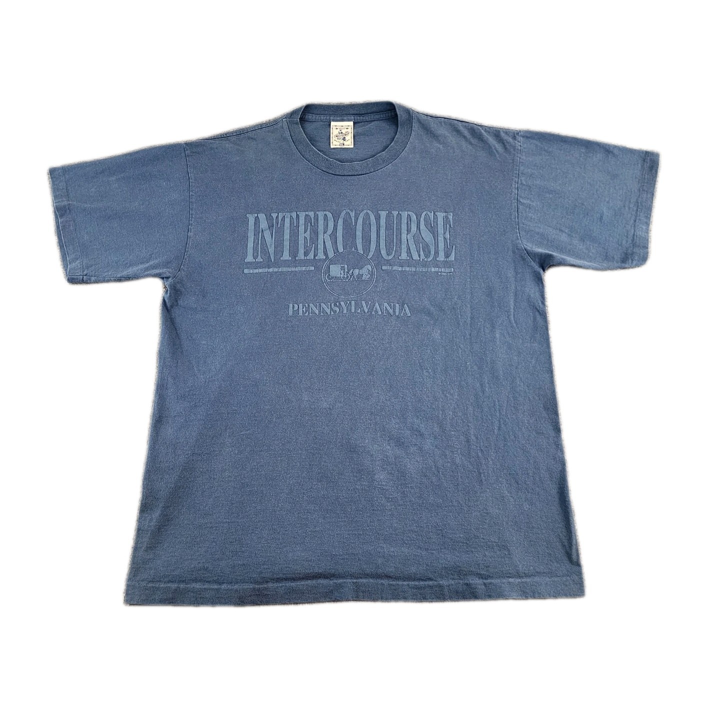 VINTAGE Intercourse Pennsylvania Shirt Mens Extra Large Single Stitch Adult A01