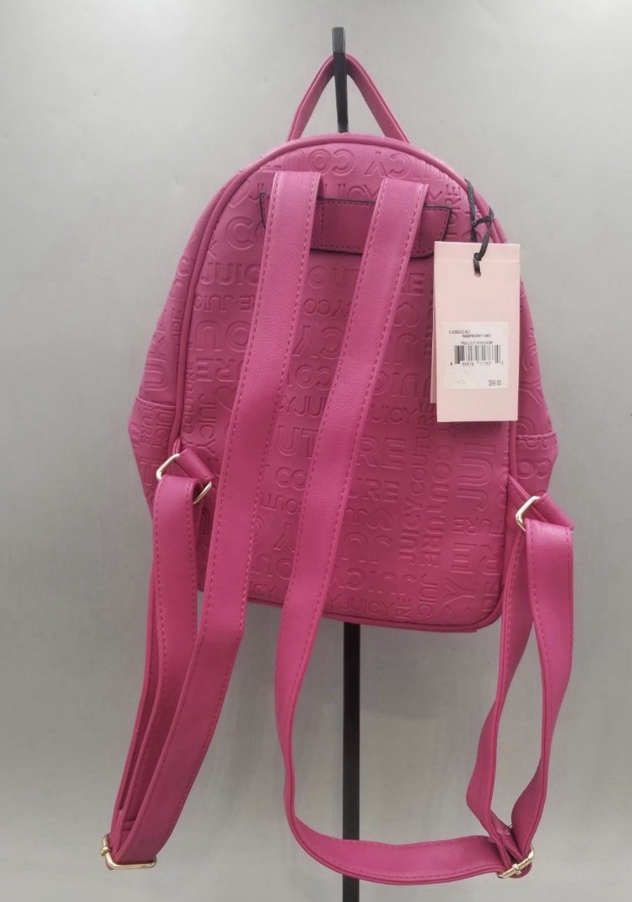 Juicy Couture Raspberry Tart Embossed Pink Backpack NWT