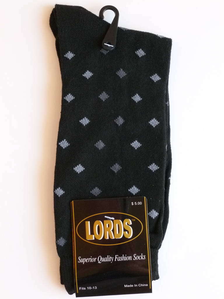12 PAIRS NEW COTTON MEN LORDS GEOMETRIC DRESS SOCKS SIZE 10-13 MULTI COLOR