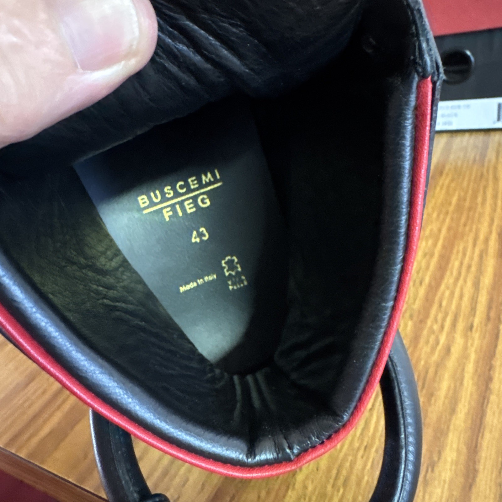 RARE Ronnie Fieg x Buscemi 110MM ‘Bred’ – Size EU 43 US 10 Red/Black Kith Collab
