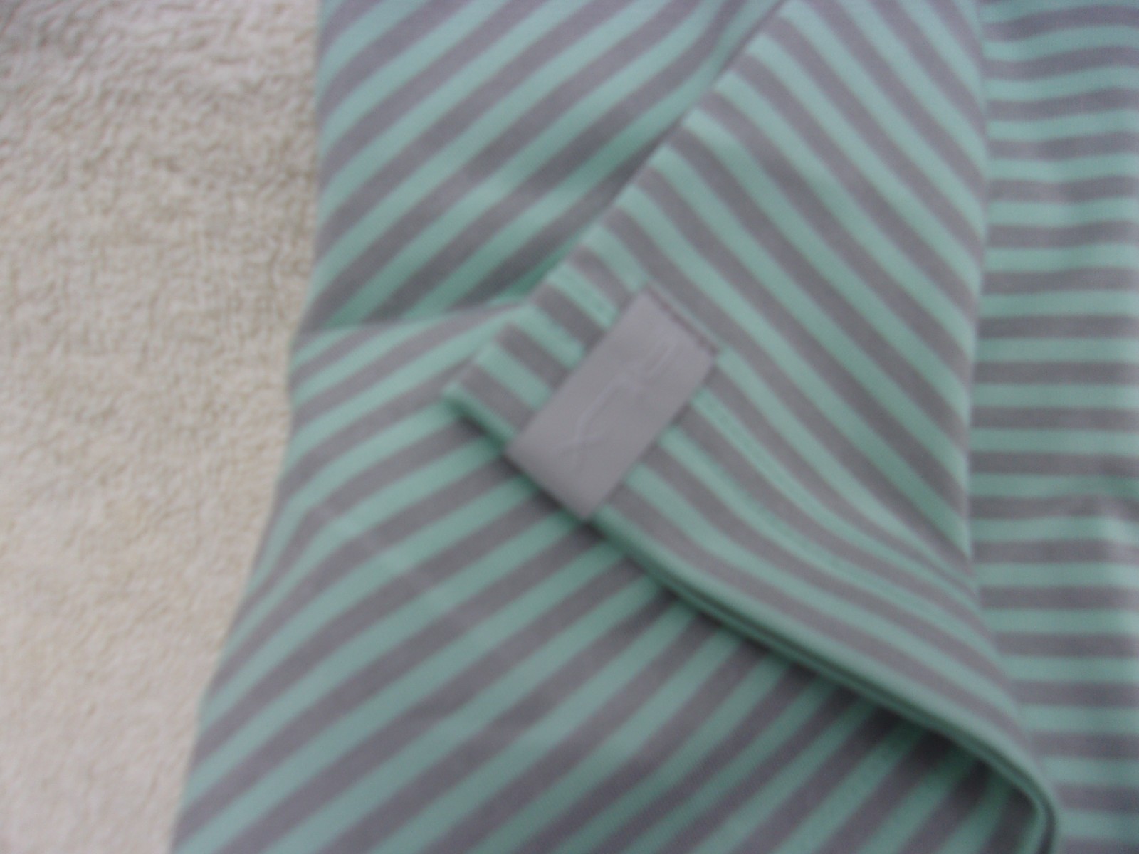 NWT Ralph Lauren RLX short sleeve polo, men’s M, $95, green, gray stripes