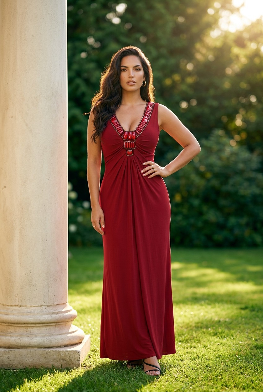 Phase Eight Dress Size 14 UK Red Beaded Wedding Cruise Races Prom-ball NewWT