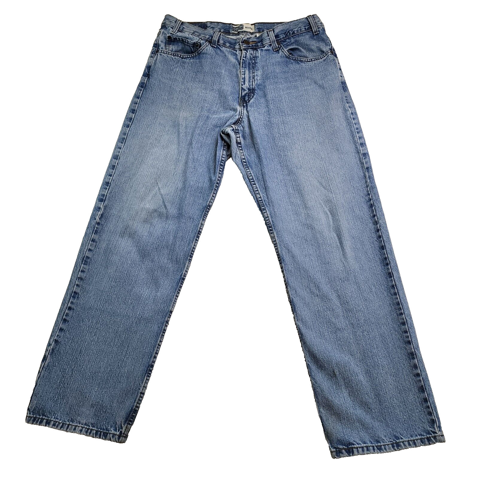 Levi Strauss & Co Signature Relaxed Mens W36 x L32 100% Cotton Light Blue Wash