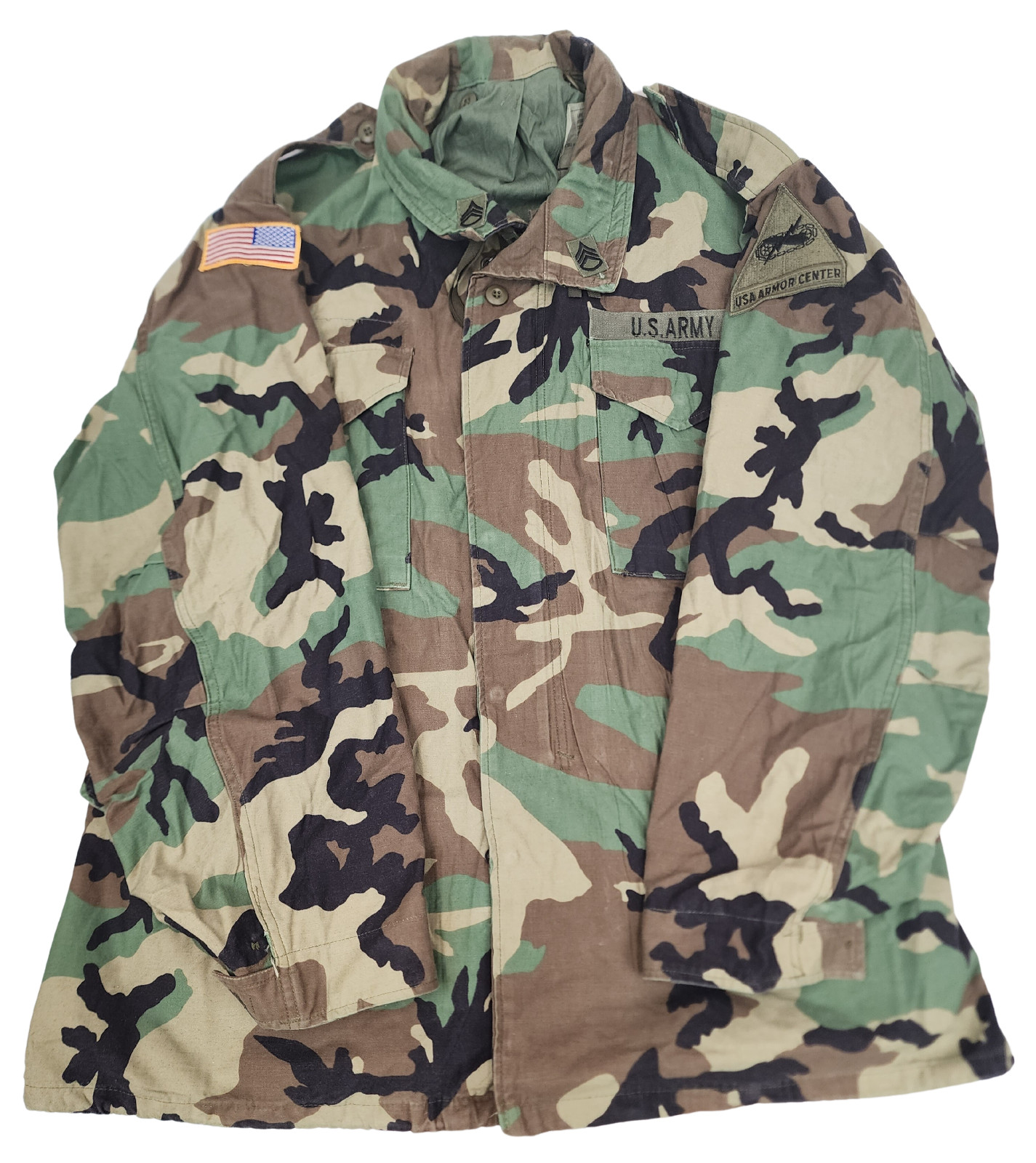 Used US GI Woodland Camo M-65 Field Jacket *mocinc.1982*