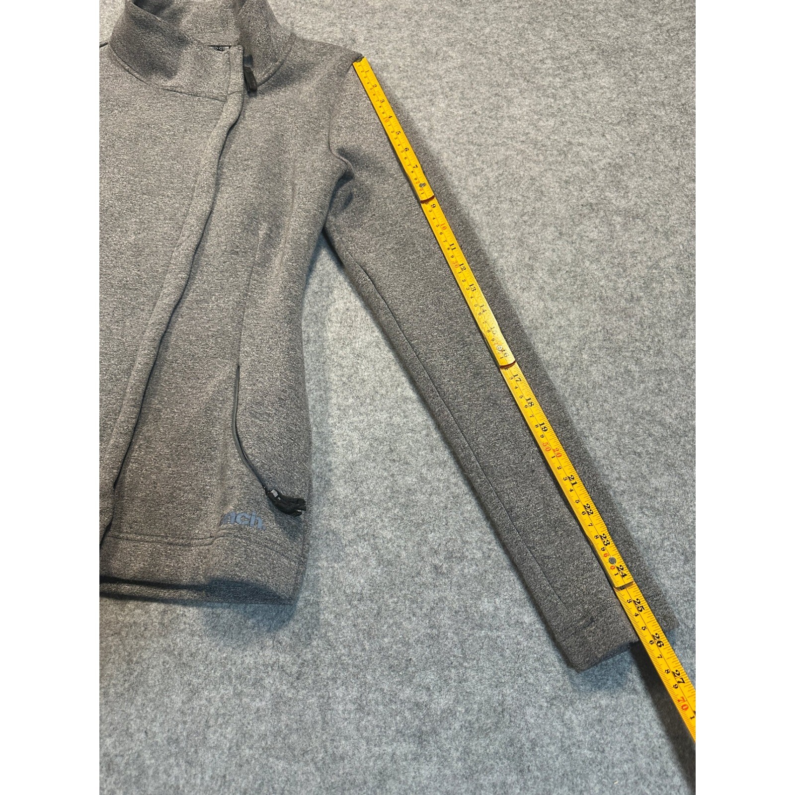 Bench Women’s Gray Asymmetrical Full Zip Fleece Jacket Mock Neck Small