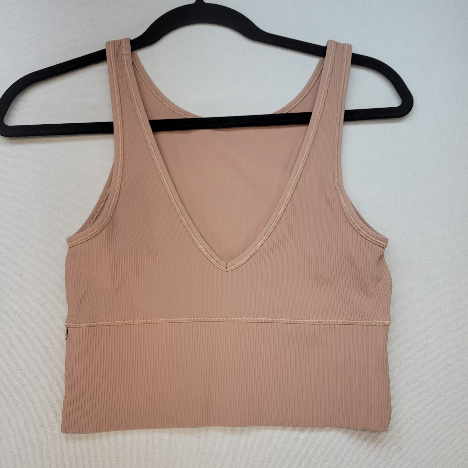 Lululemon Power Pivot Ribbed Tank Women 6 Pink Clay Athleticwear Sport
