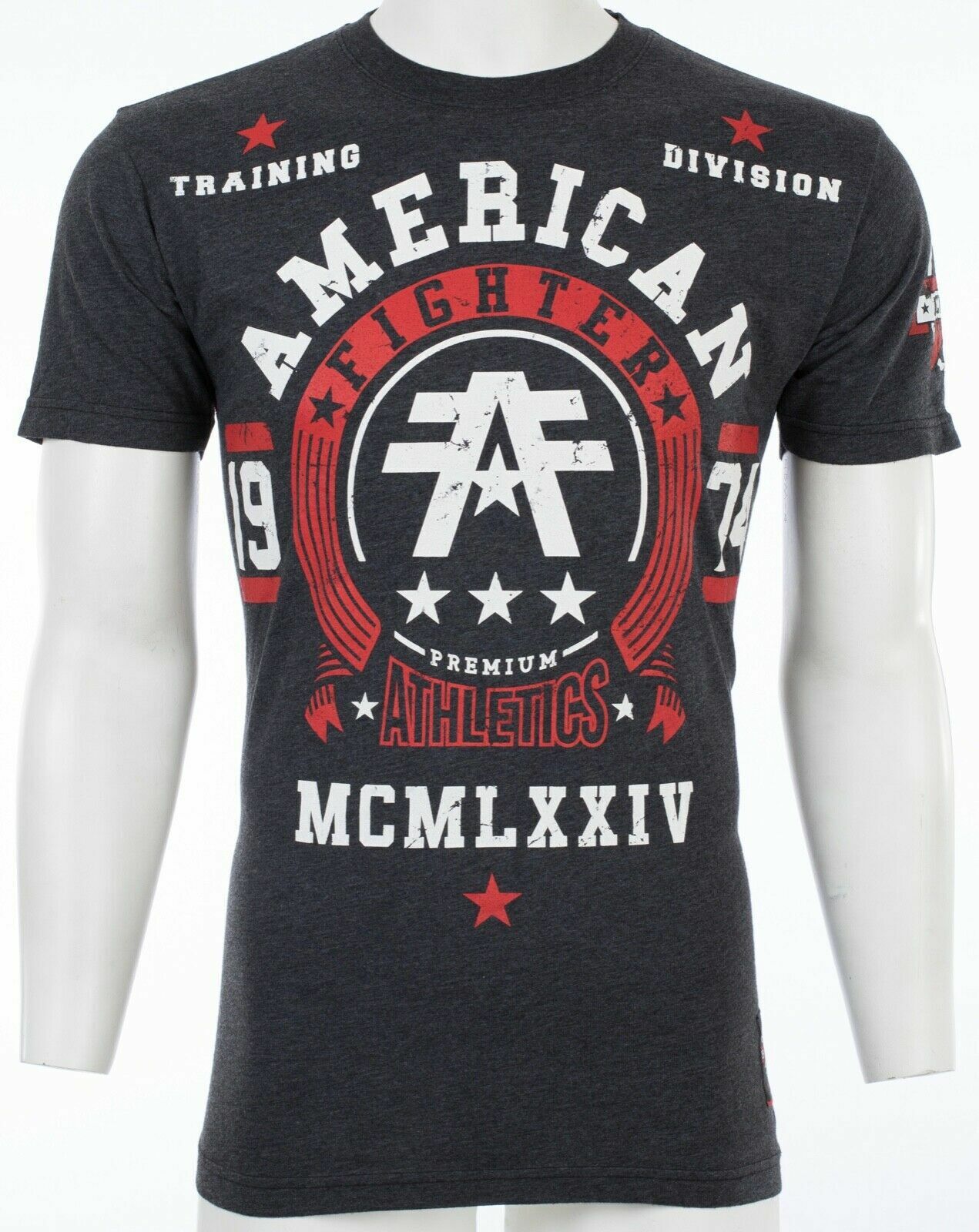 AMERICAN FIGHTER Dalton Black Red Athletic Mens Crewneck T-shirt S-3XL NWT