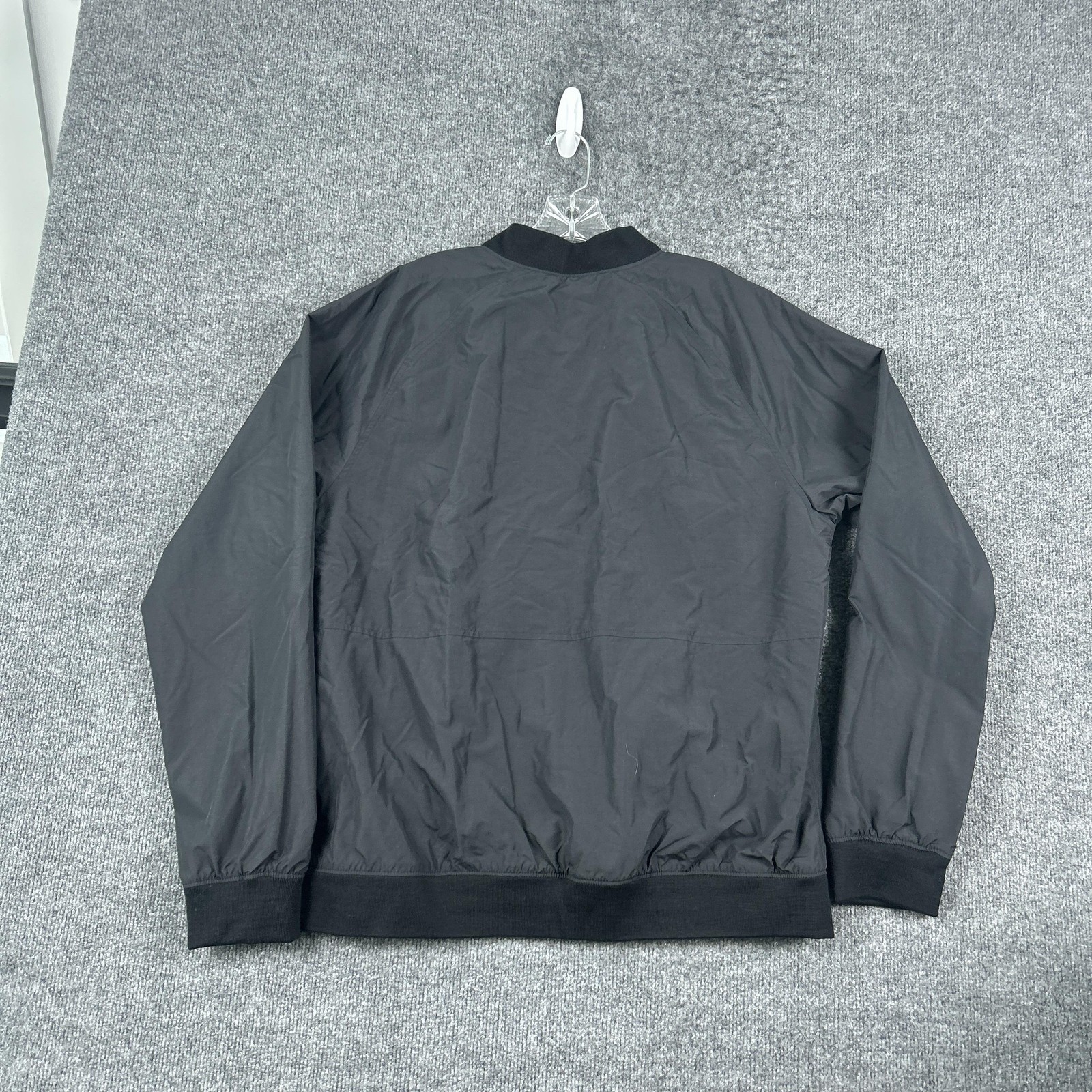 LL Bean Bean’s 3 Season Jacket Mens Large Black Nylon Bomber Full Zip Lined