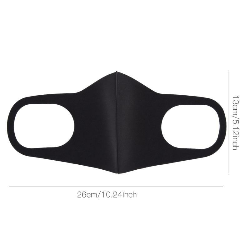 Black Reusable Foam Sponge Face Mask Cloth Washable Breathable Face Cover Lot