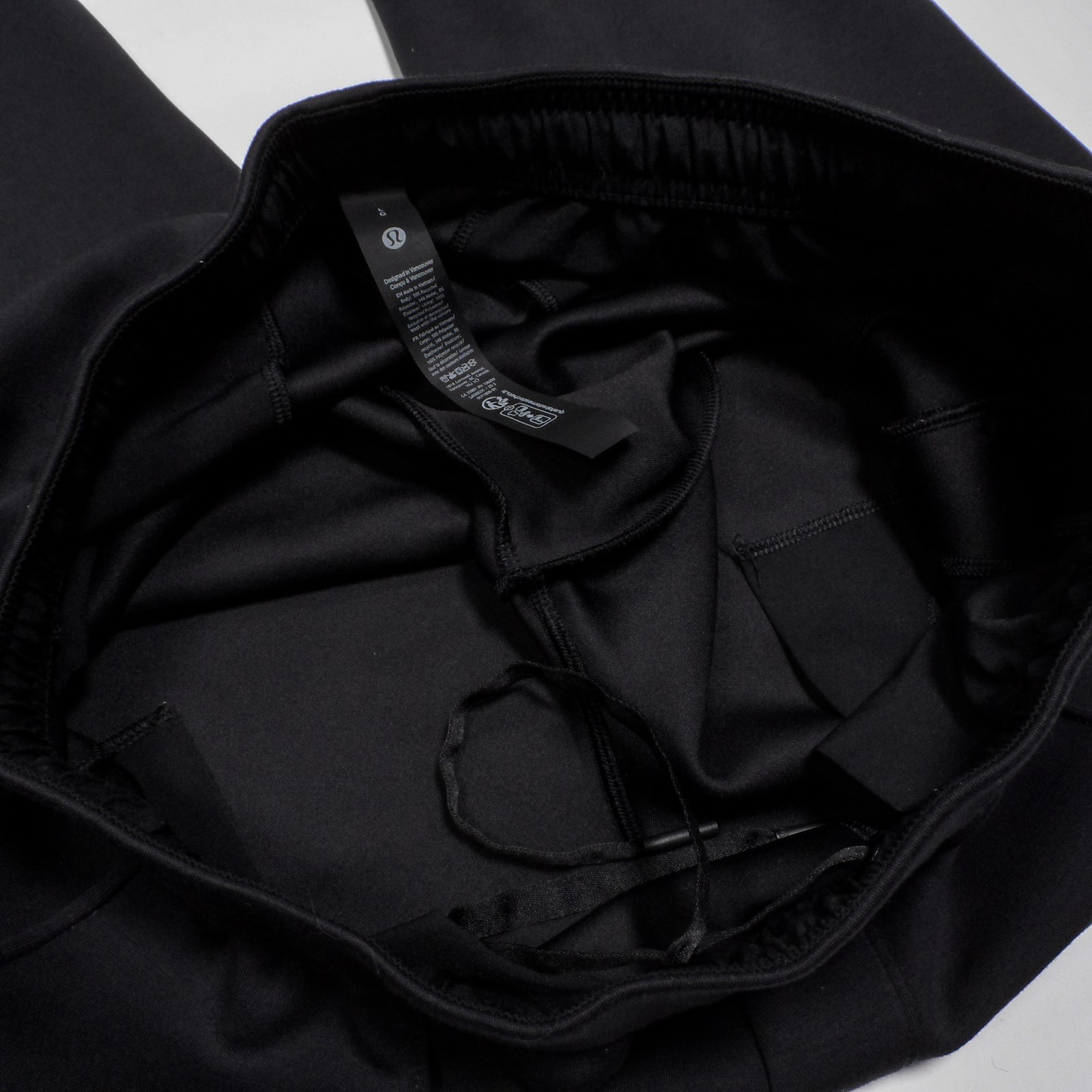 2025 Lululemon ‘Smooth Spacer Pintuck’ Black Drawstring Casual Pants – L Large