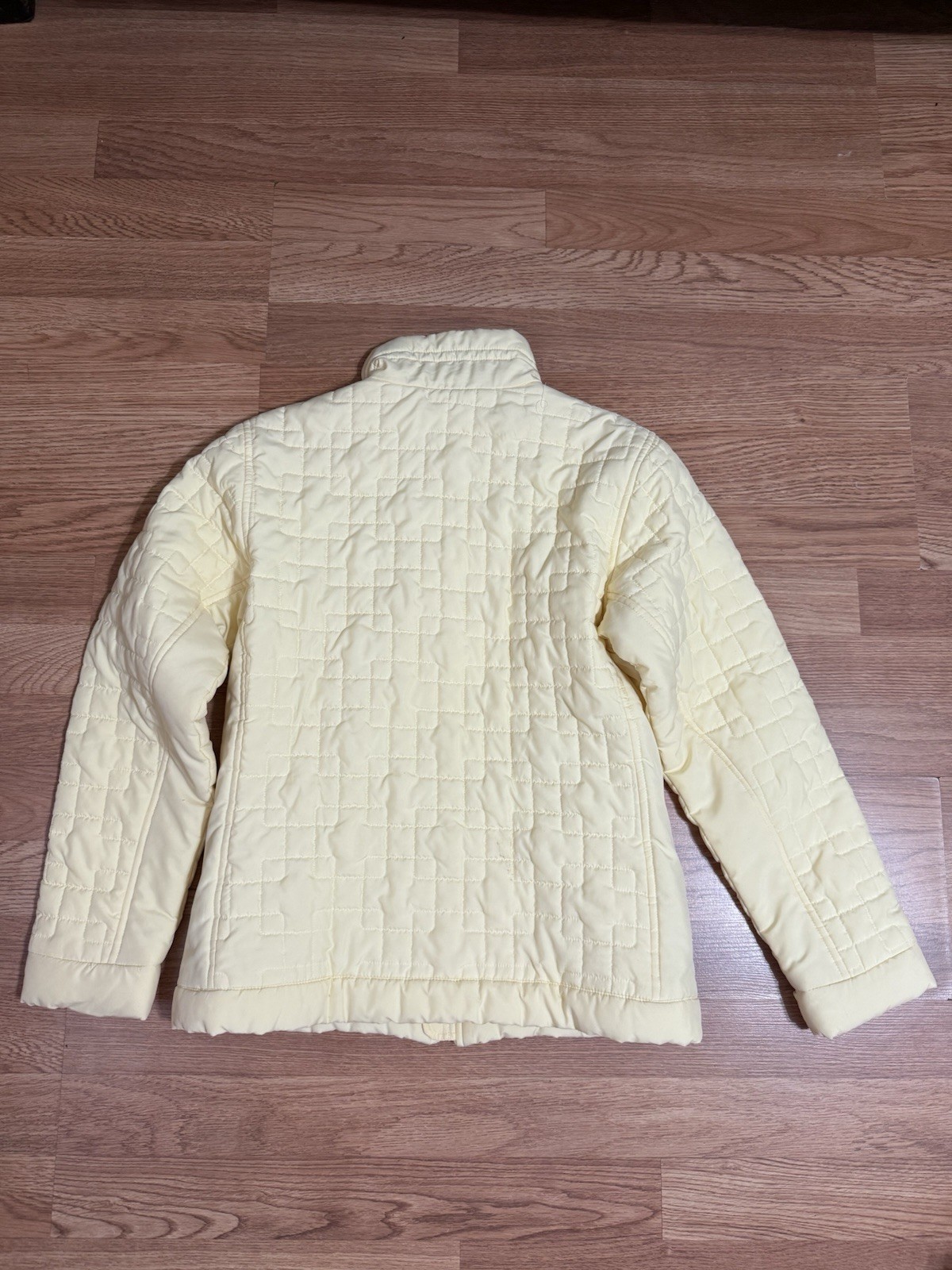 IZOD Yellow Quilted Full Zip Short Jacket Long Sleeve Women’s Size S