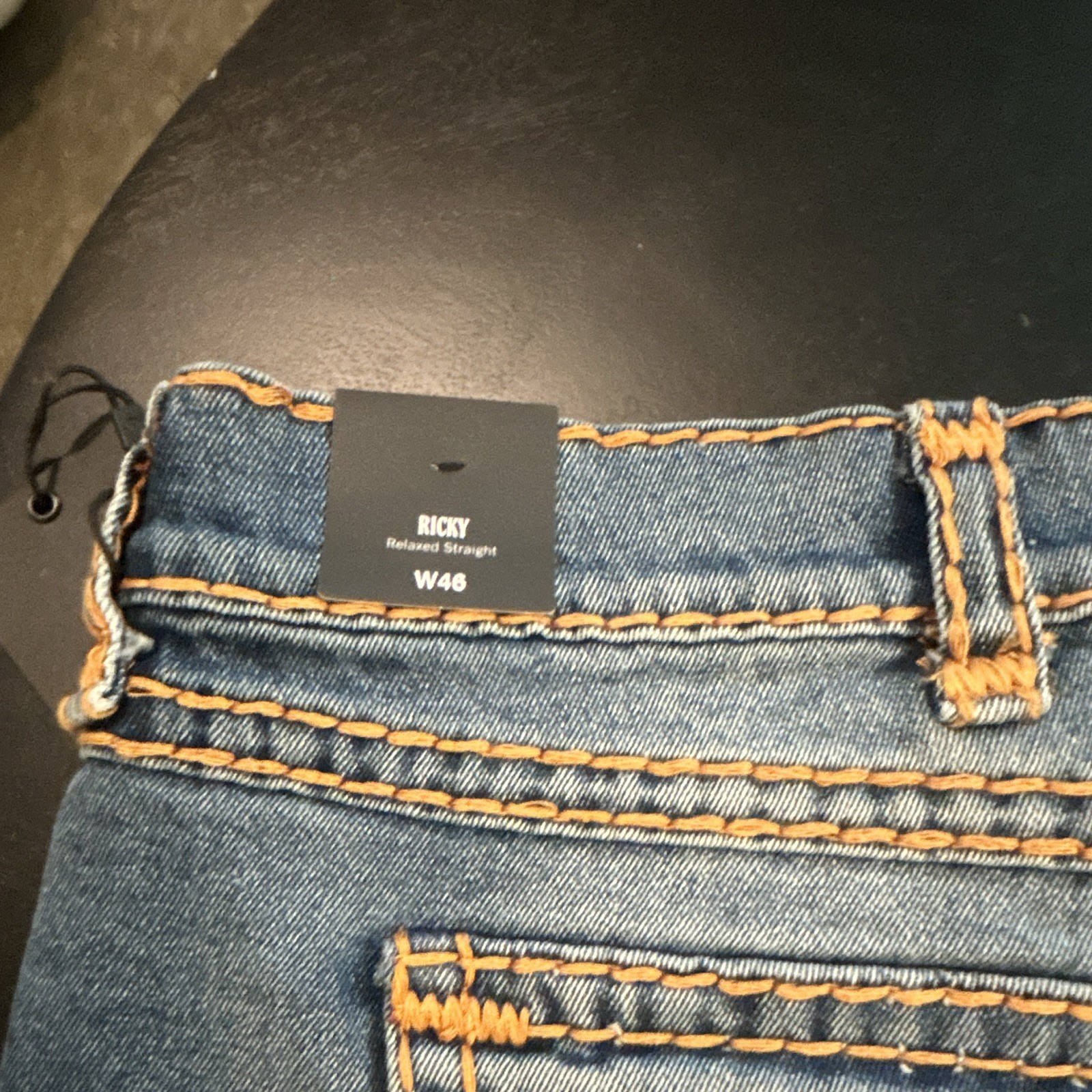 New Men’s True Religion Ricky Super T Blue Medium Wash Denim Shorts Size 46