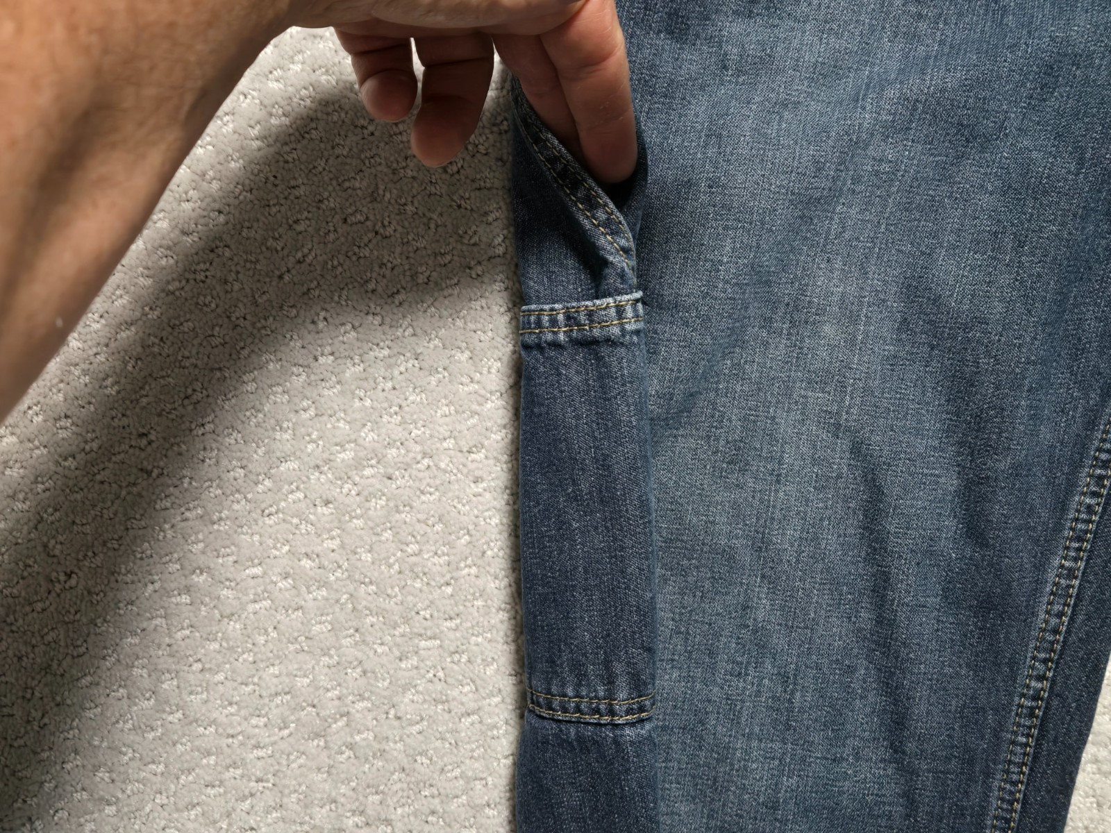 U.S. POLO ASSN. Baggy Blue Jeans ~ Men’s 34 x 32 ~ Carpenter Hammer Loop ~